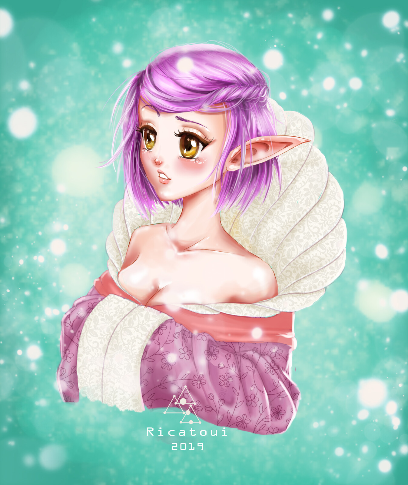 Get Wallpaper Artstation Manga Style Elf Girl Light Version Marta Ricatoui For iPhone