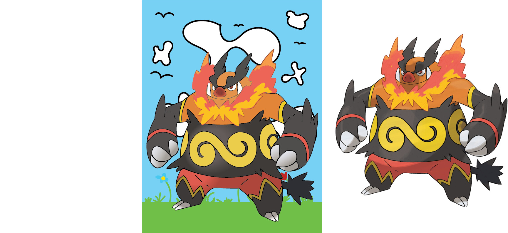 Jay Li - Drawing of Emboar