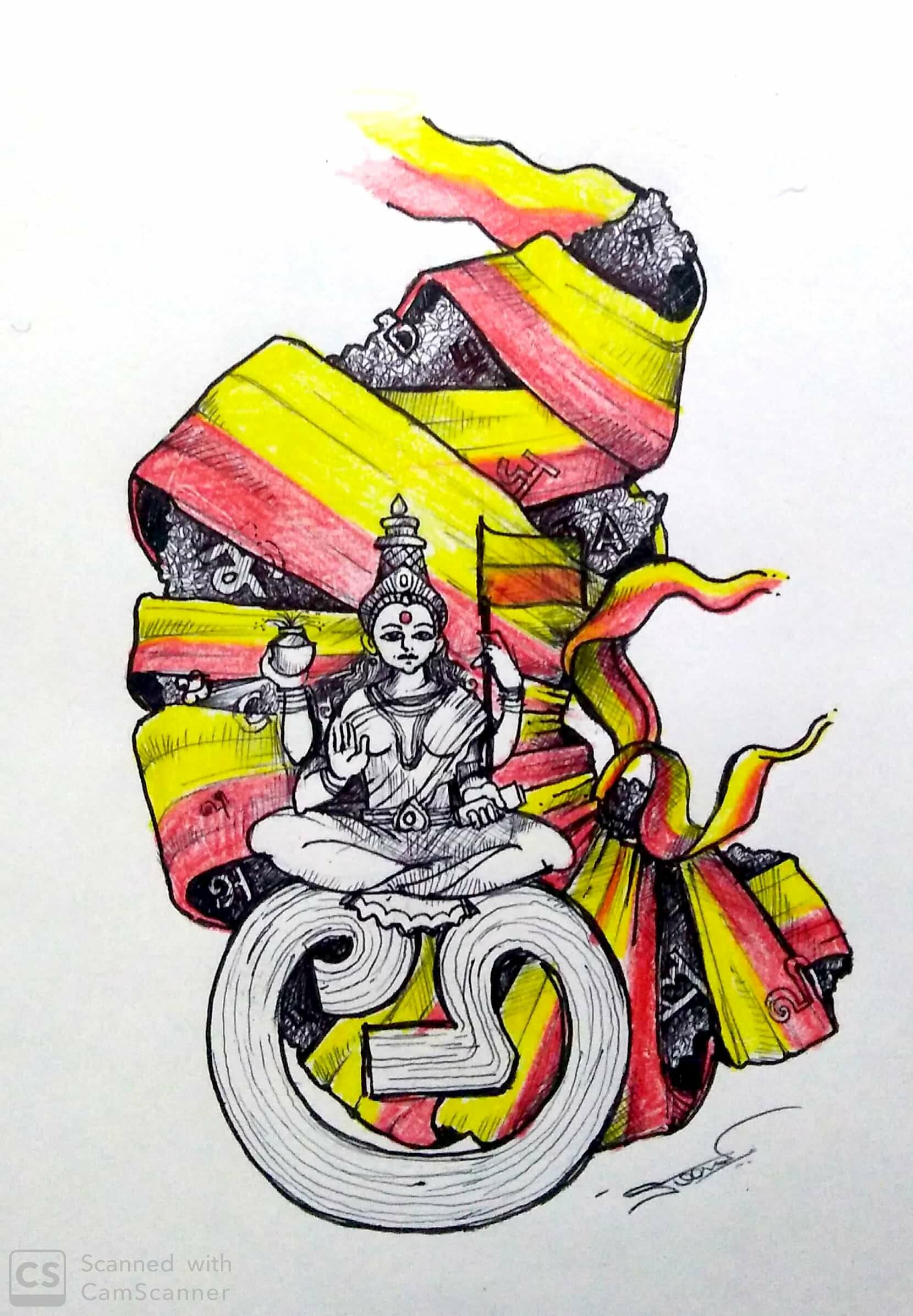 Karnataka Rajyotsava in Belagavi 2020  Kannada Rajyostava Drawing  Kannada  Rajyotsava Sketch   YouTube