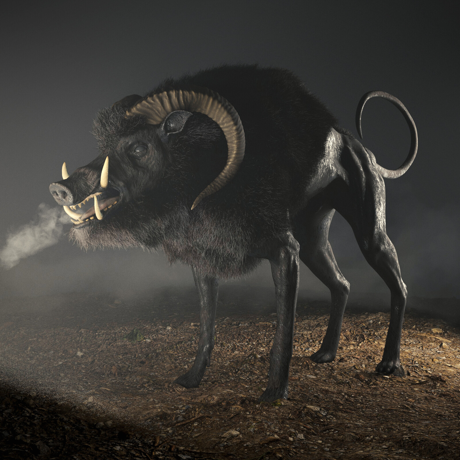 Raw render of the creature in an Instagram friendly square