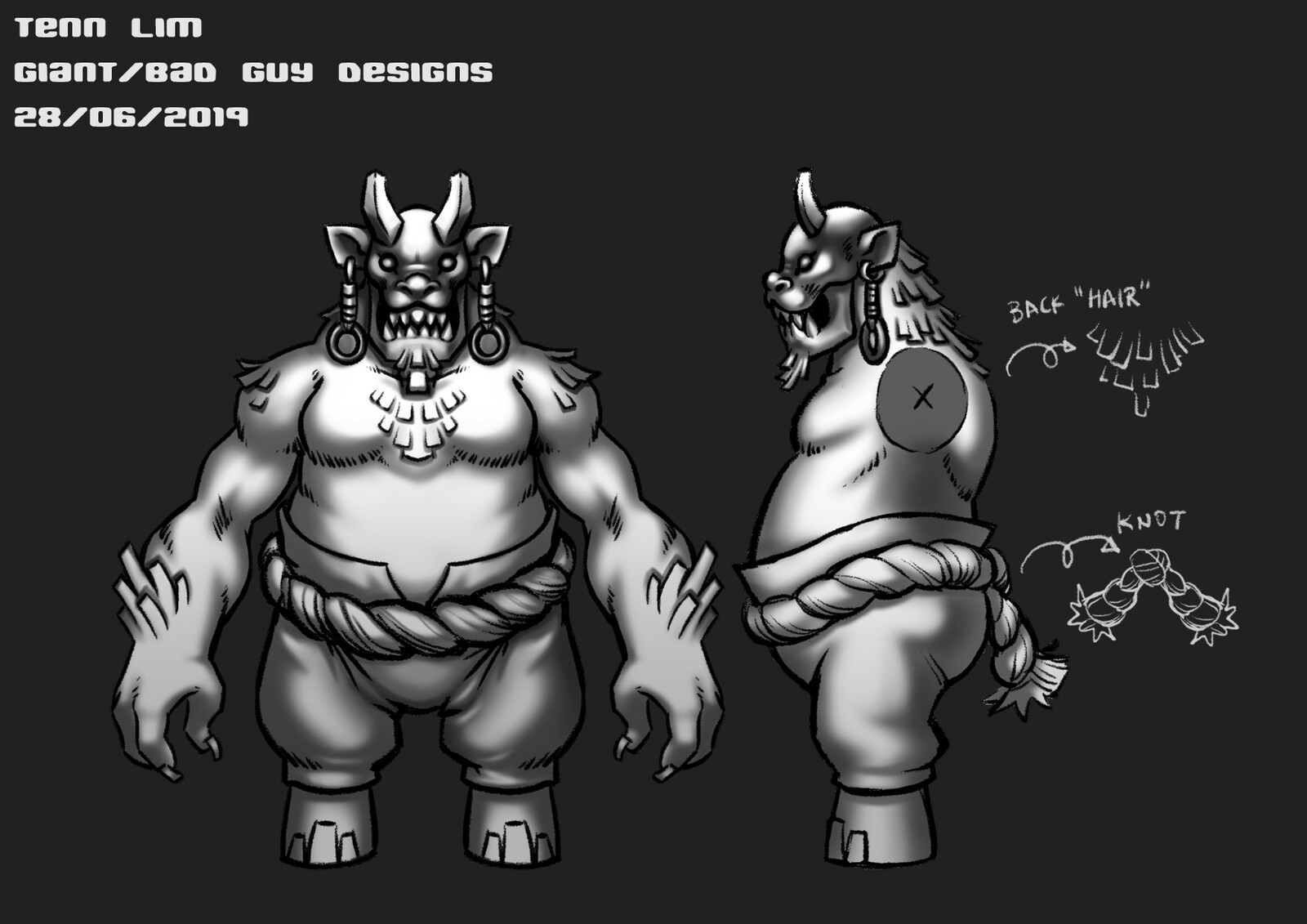 Greyscale model sheet