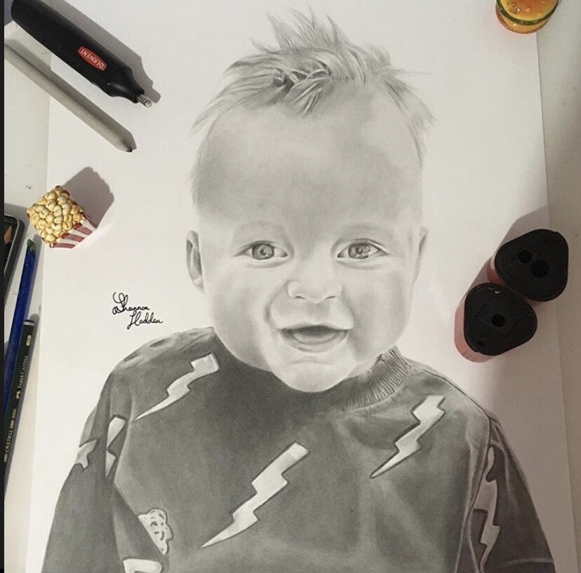 Artstation Graphite Drawing Of A Baby Shannon Hadden