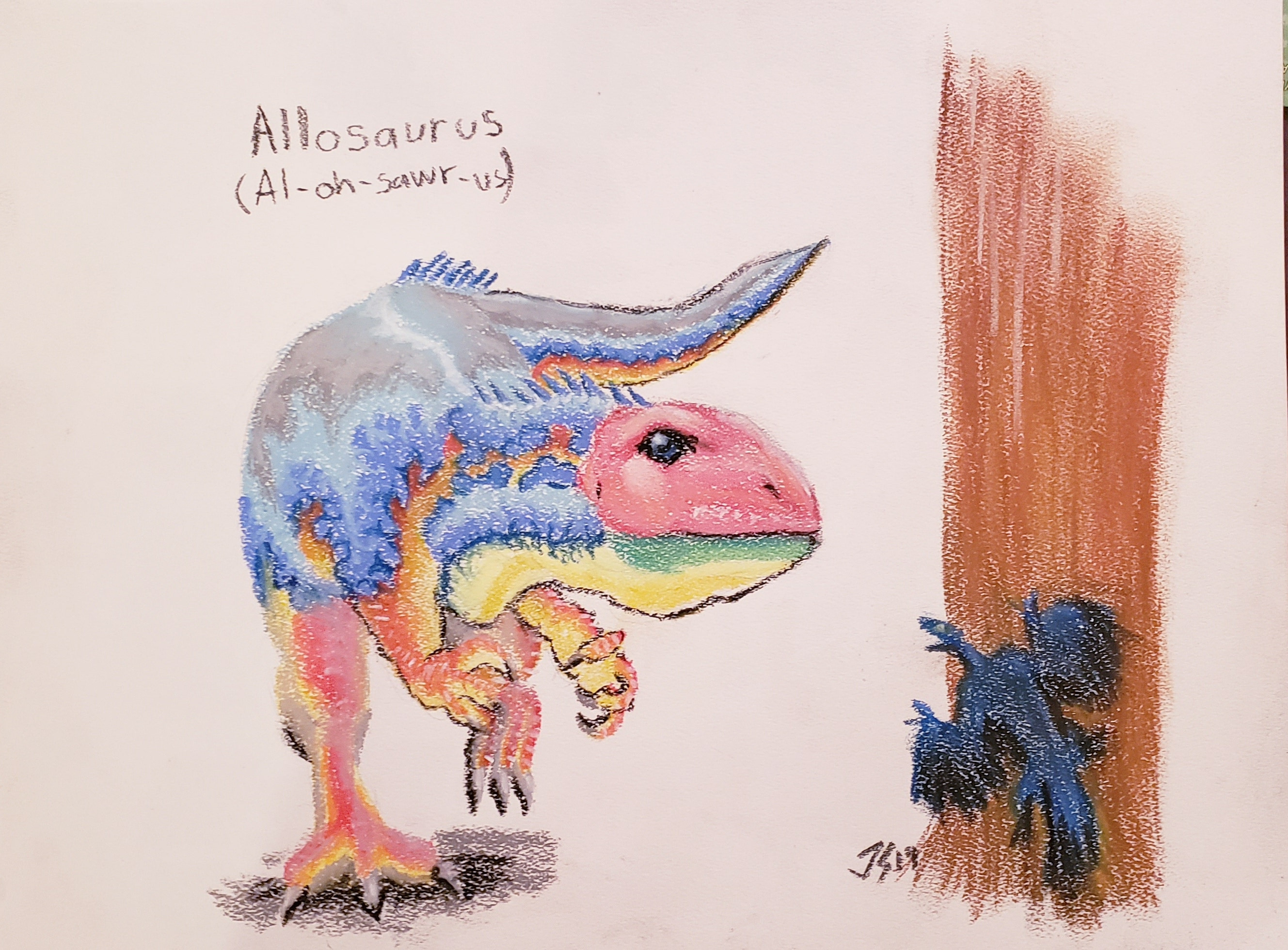 Allosaurus pastels