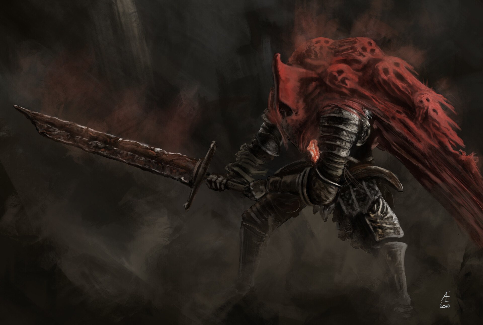 Dark Souls Slave Knight Gael Art Artstation Slave Knight Gael Andres Cantillo artstation slave knight gael andres