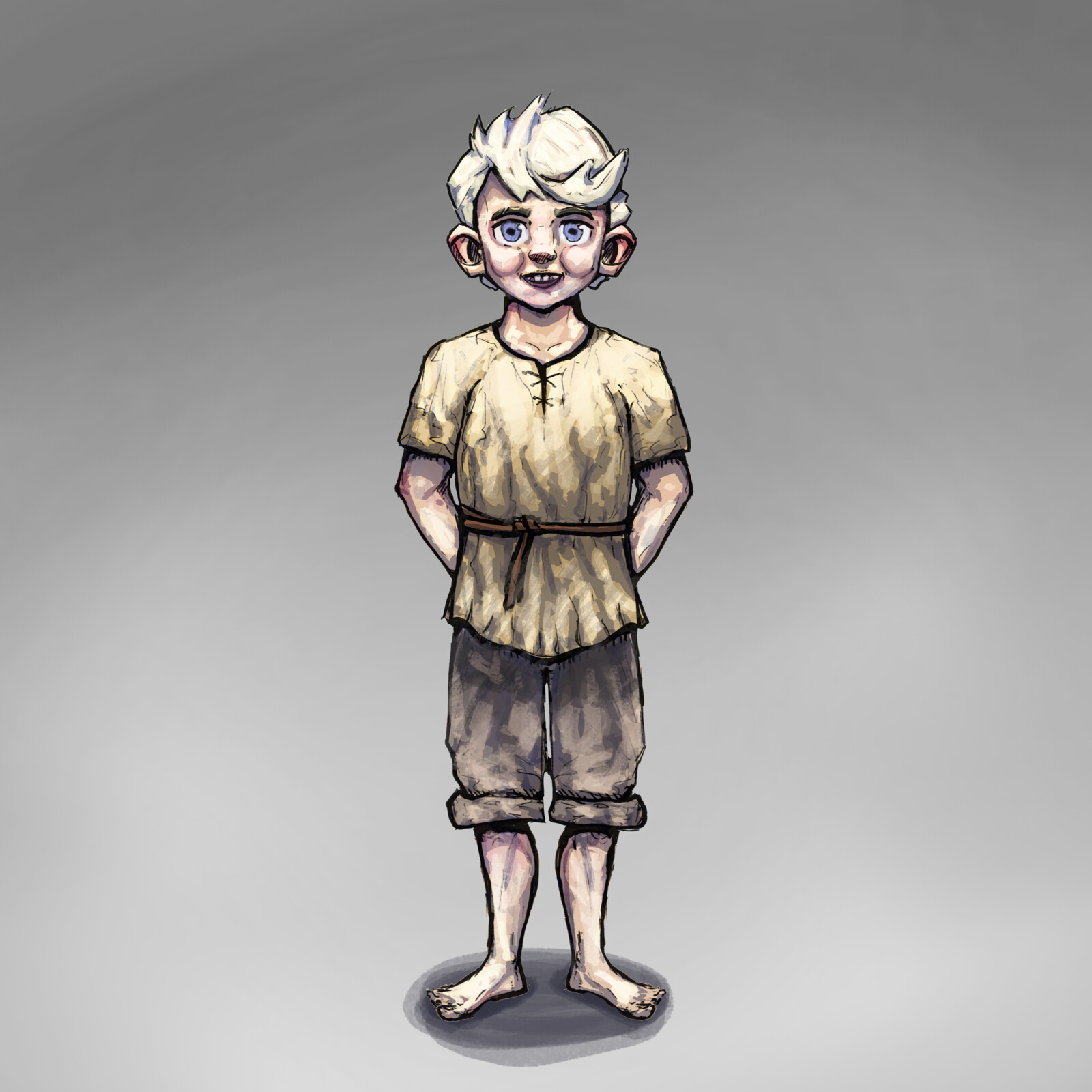 Character design for Lukas (Player Character).