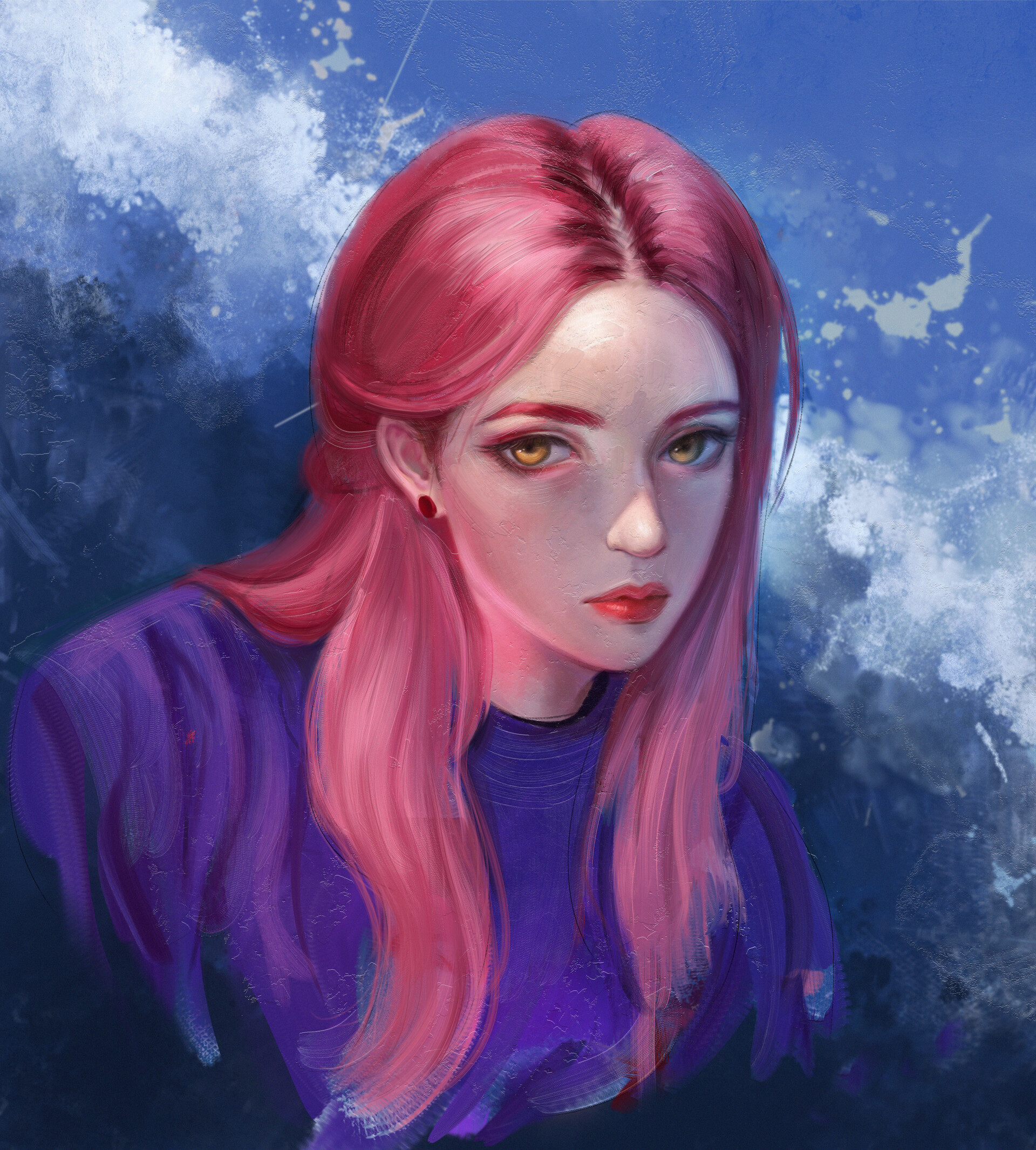 ArtStation - Pink hair Girl