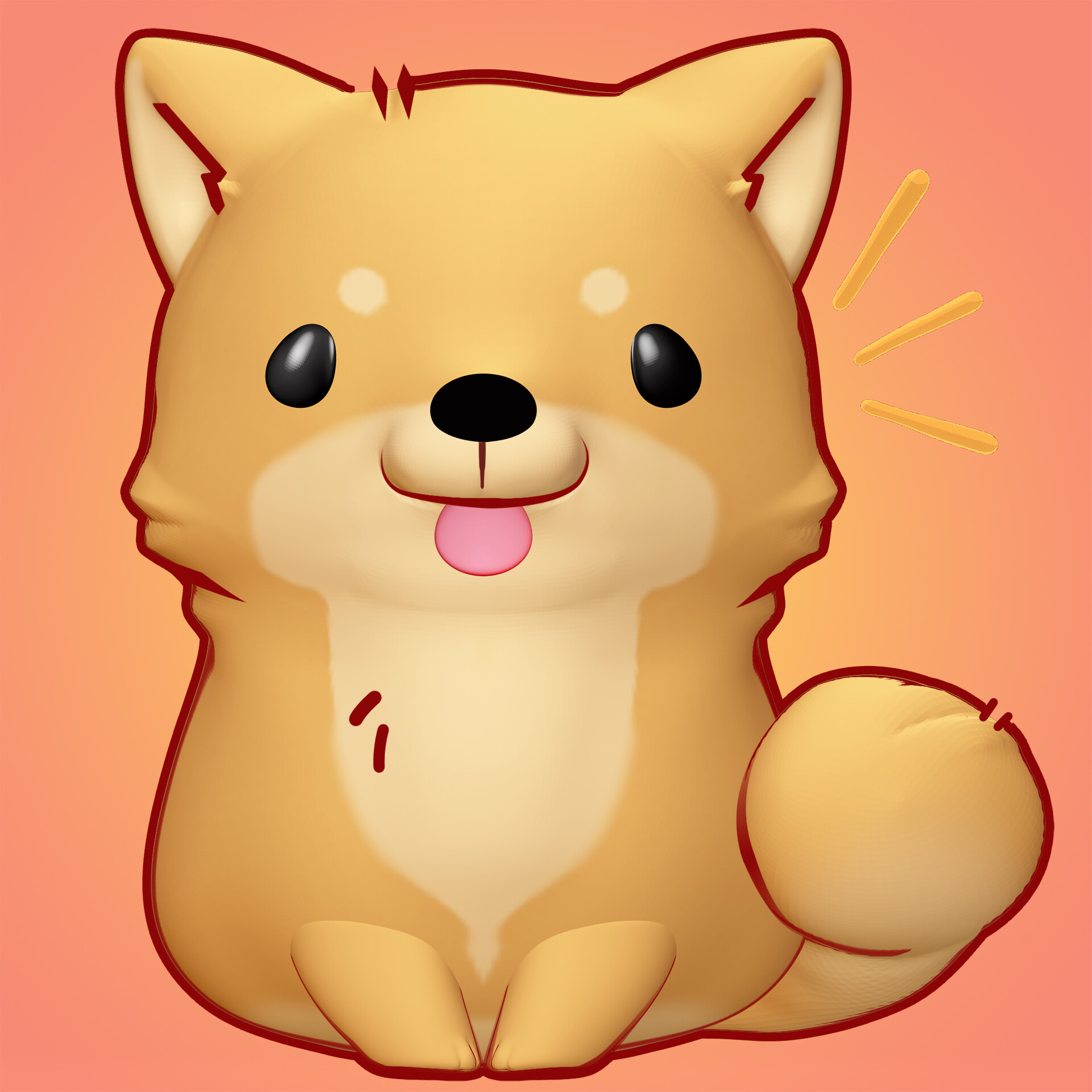 Artstation Cute Shiba Speed Sculpt Oliver Pollard