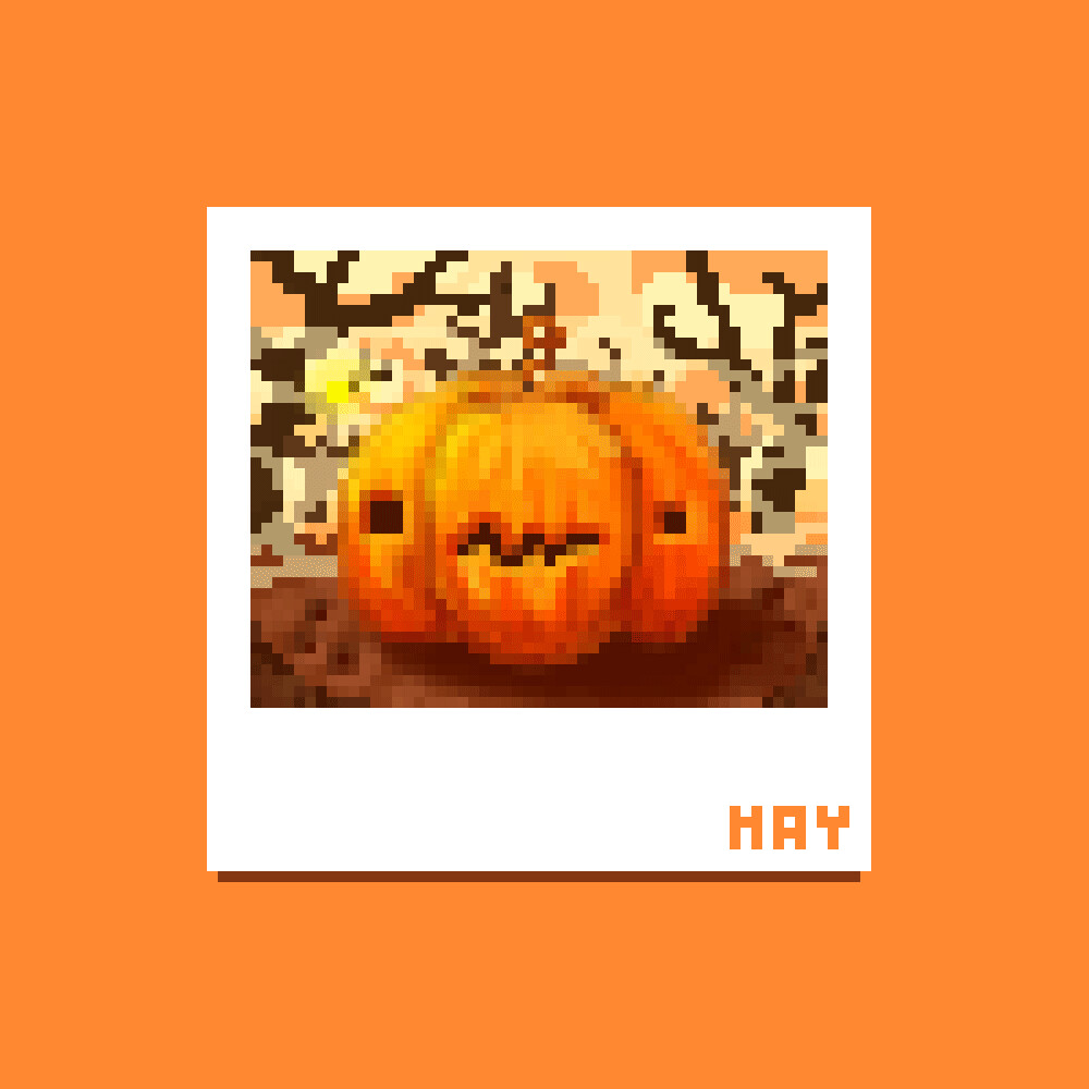 Artstation Pumpkin Halloween Polaroid Series May