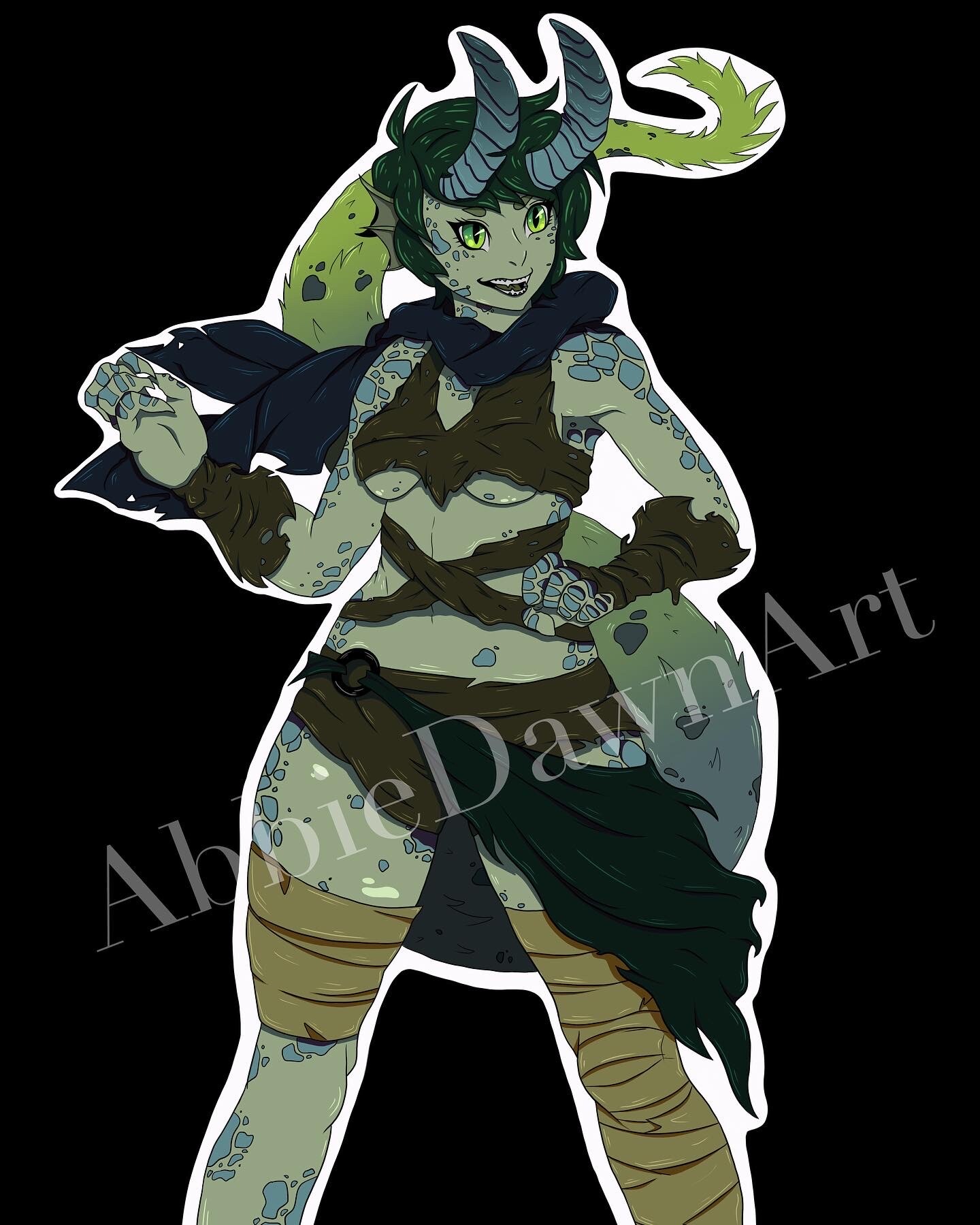 Artstation Dragonborn Druid Abbie Catley