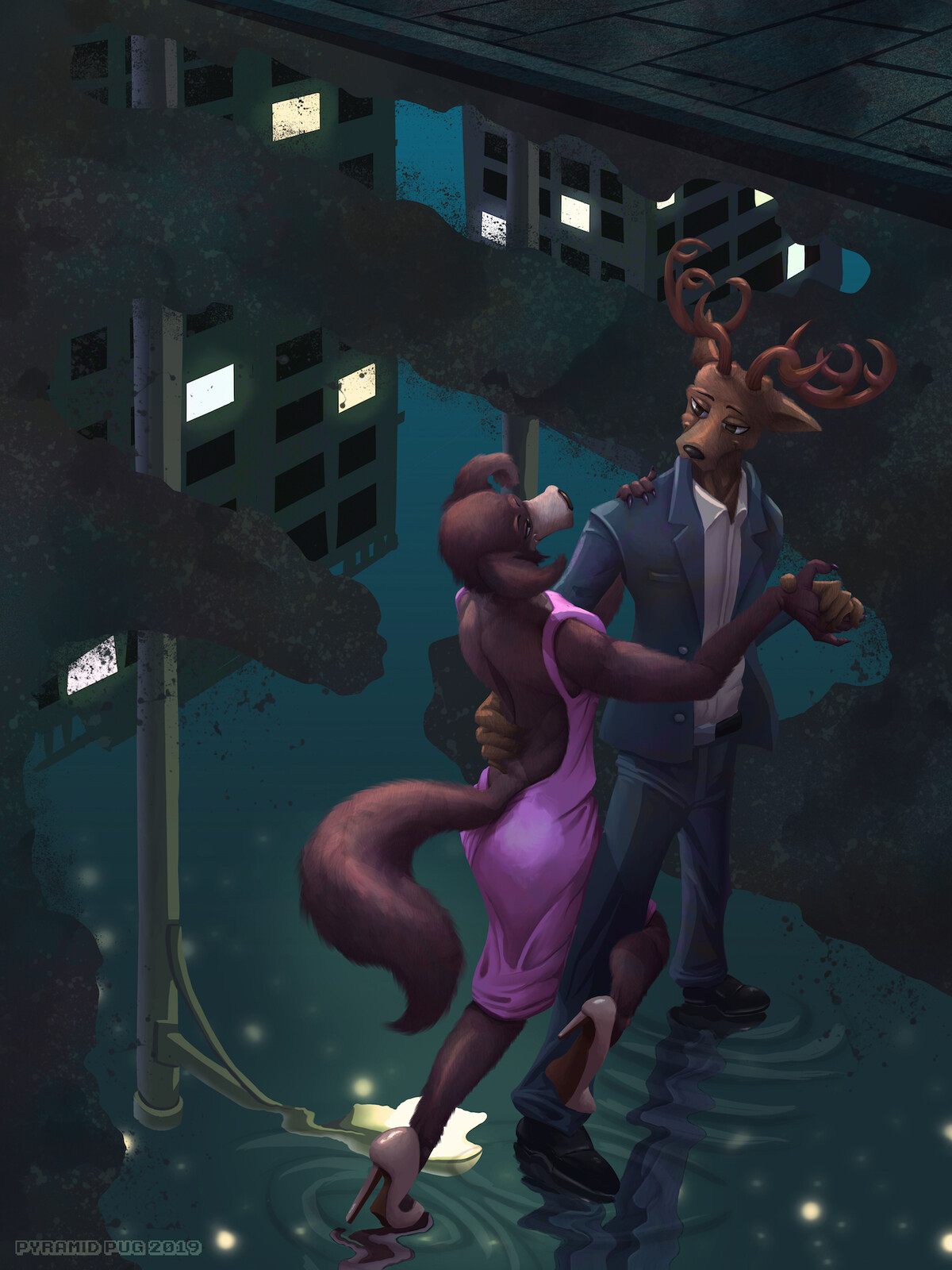 Wallpaper Artstation Juno And Louis Dance 01 Pyramid Pug Free