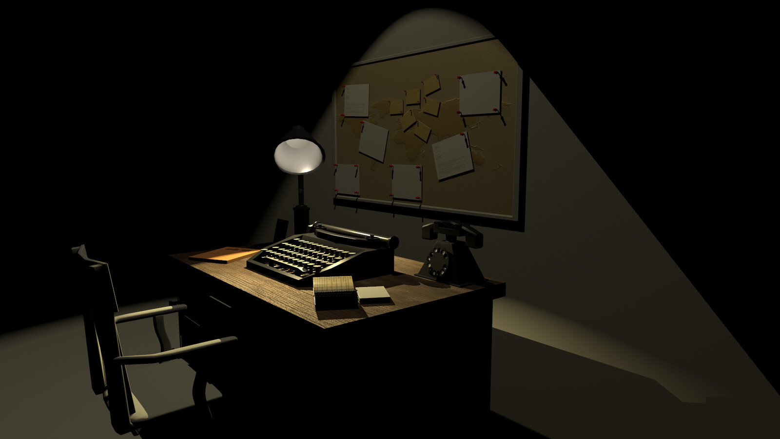1940s styled office 