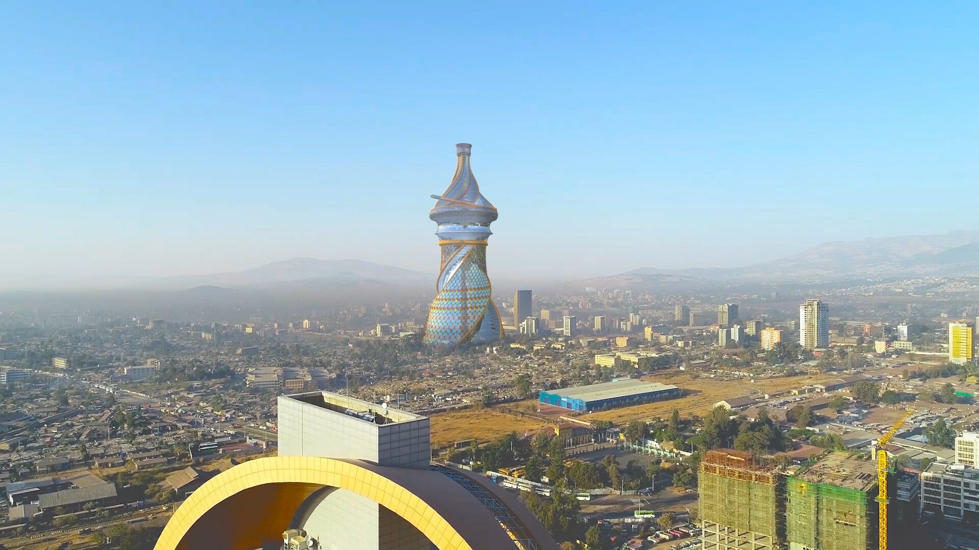 FLAGOTE(FLEXNANI)YILMA The first African skyscraper "mesob"