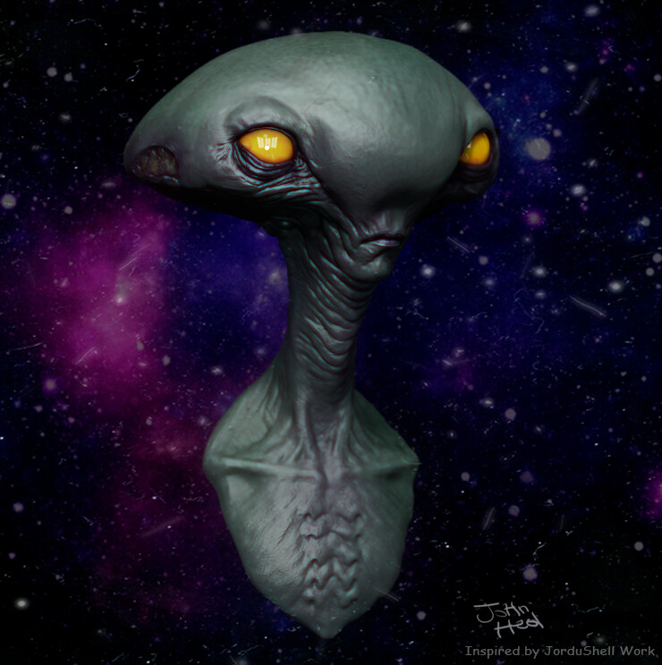 Artstation Alien Inspired By Jordu Schell Work John Hed