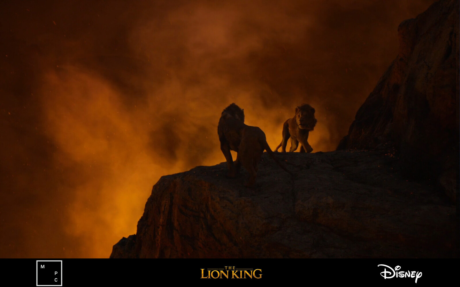 The top of Pride Rock end fight scene