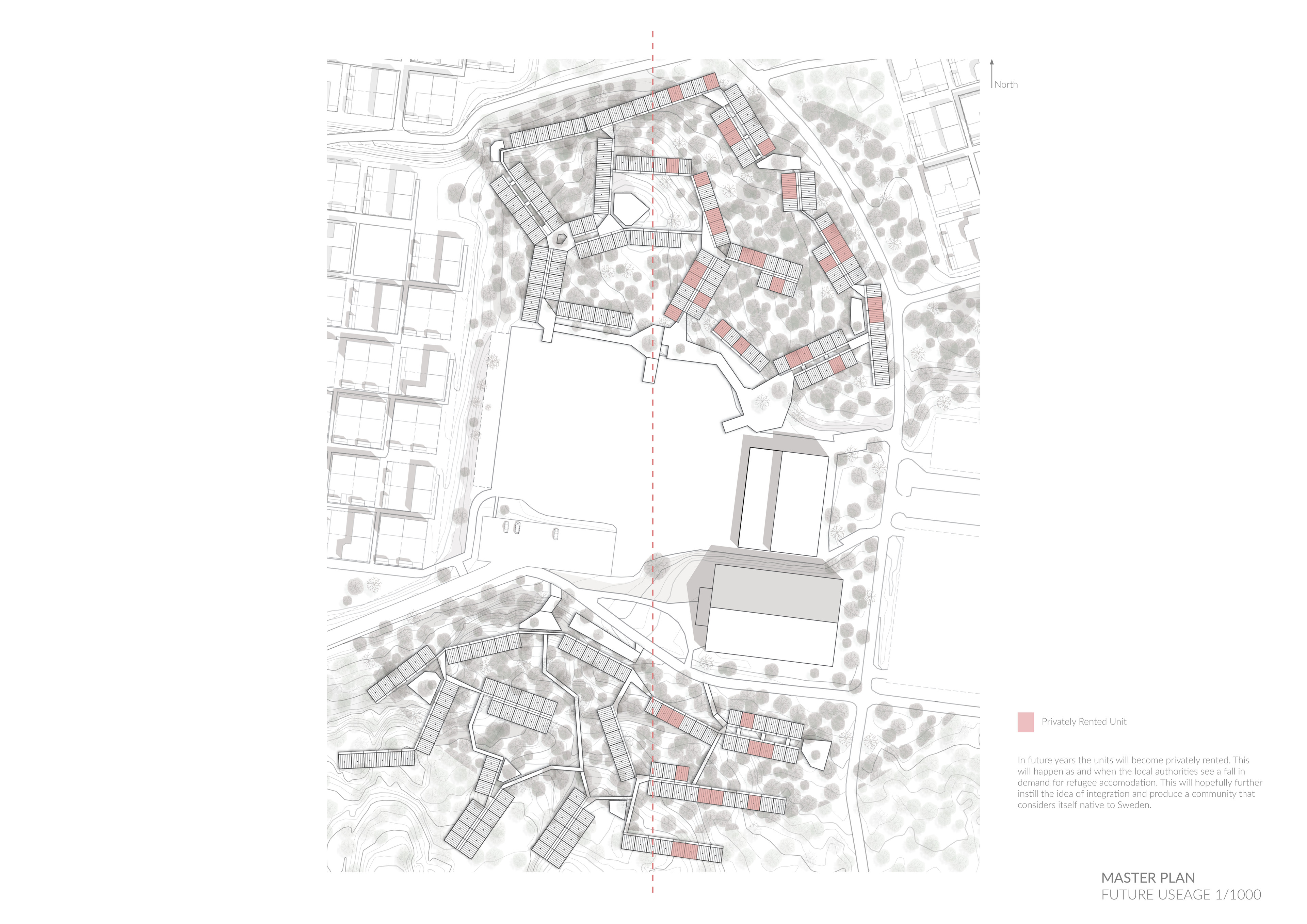 Plan view of the site and long-term usage.