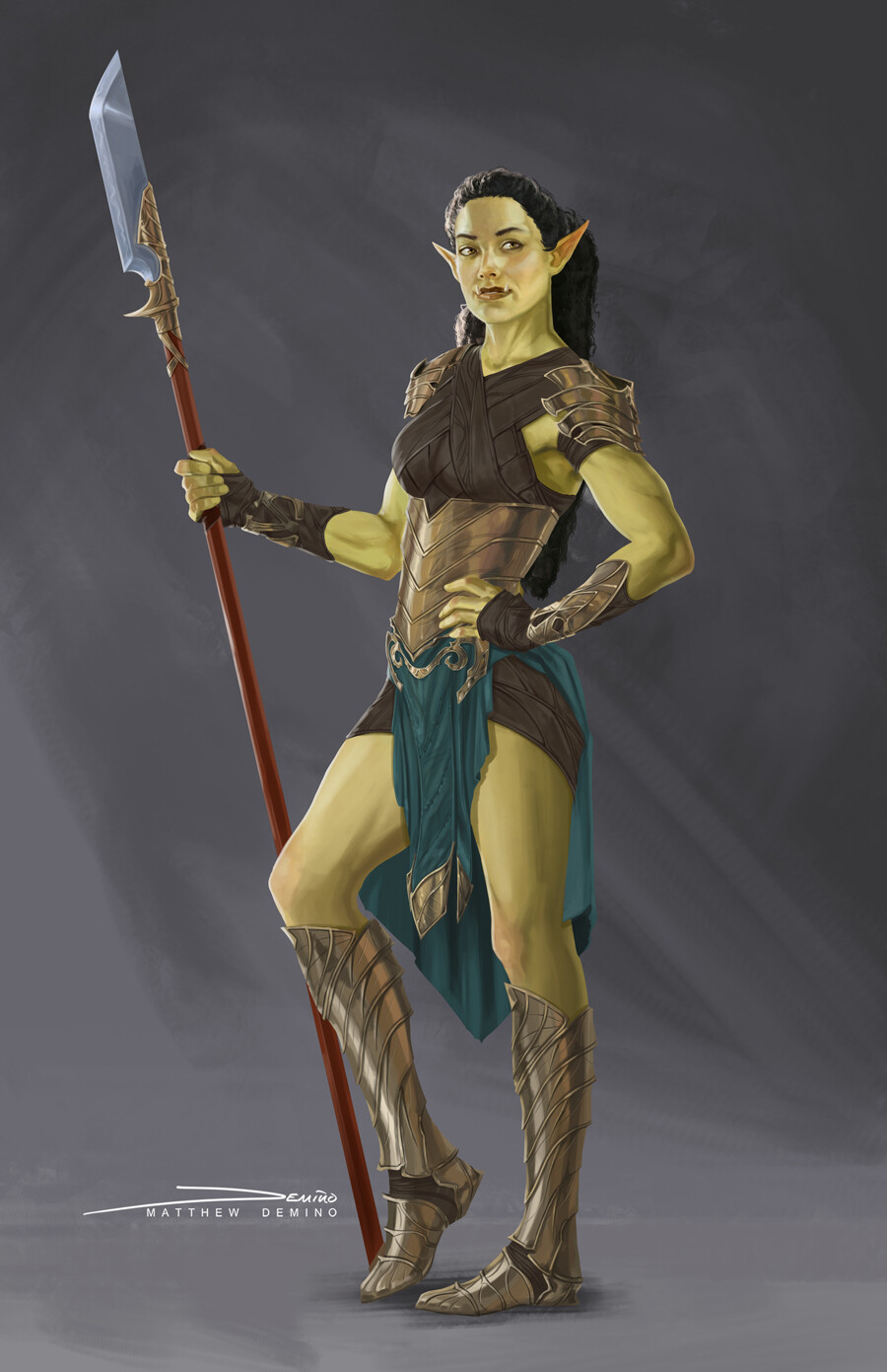 Mursha, The half Orc/Elf Warrior 