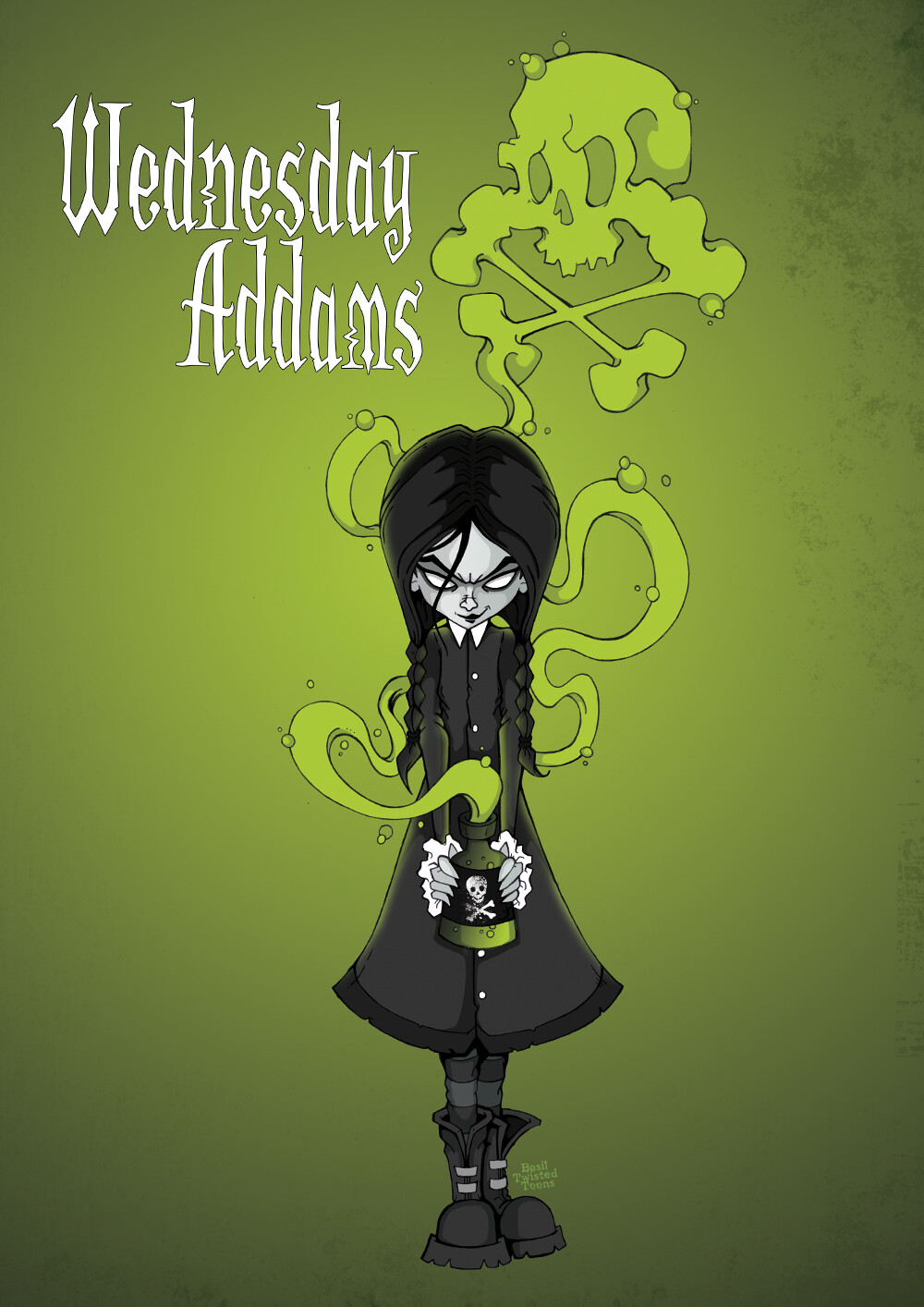 ArtStation - Wednesday Addams cartoons