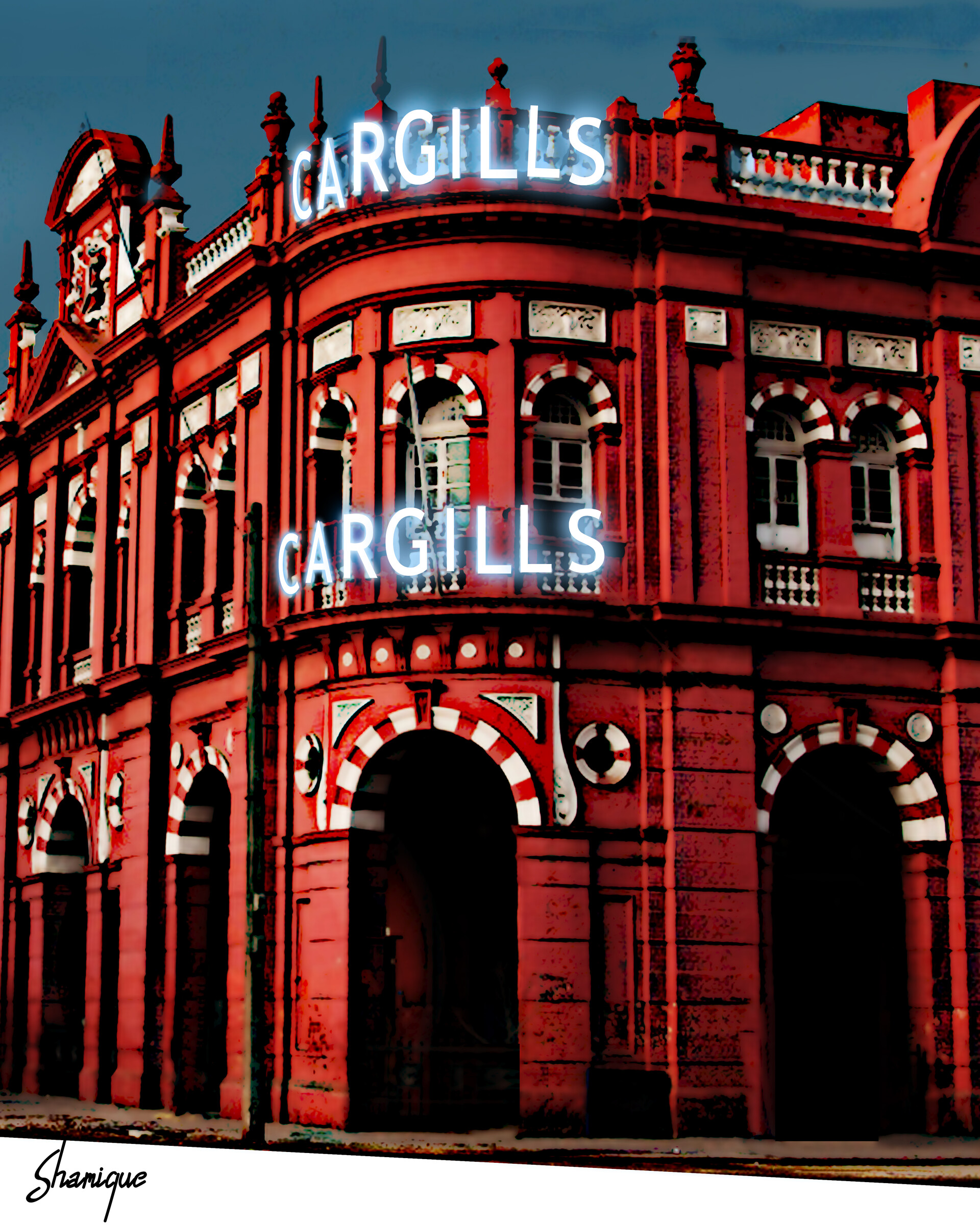 ArtStation - Illustration of Cargills Building