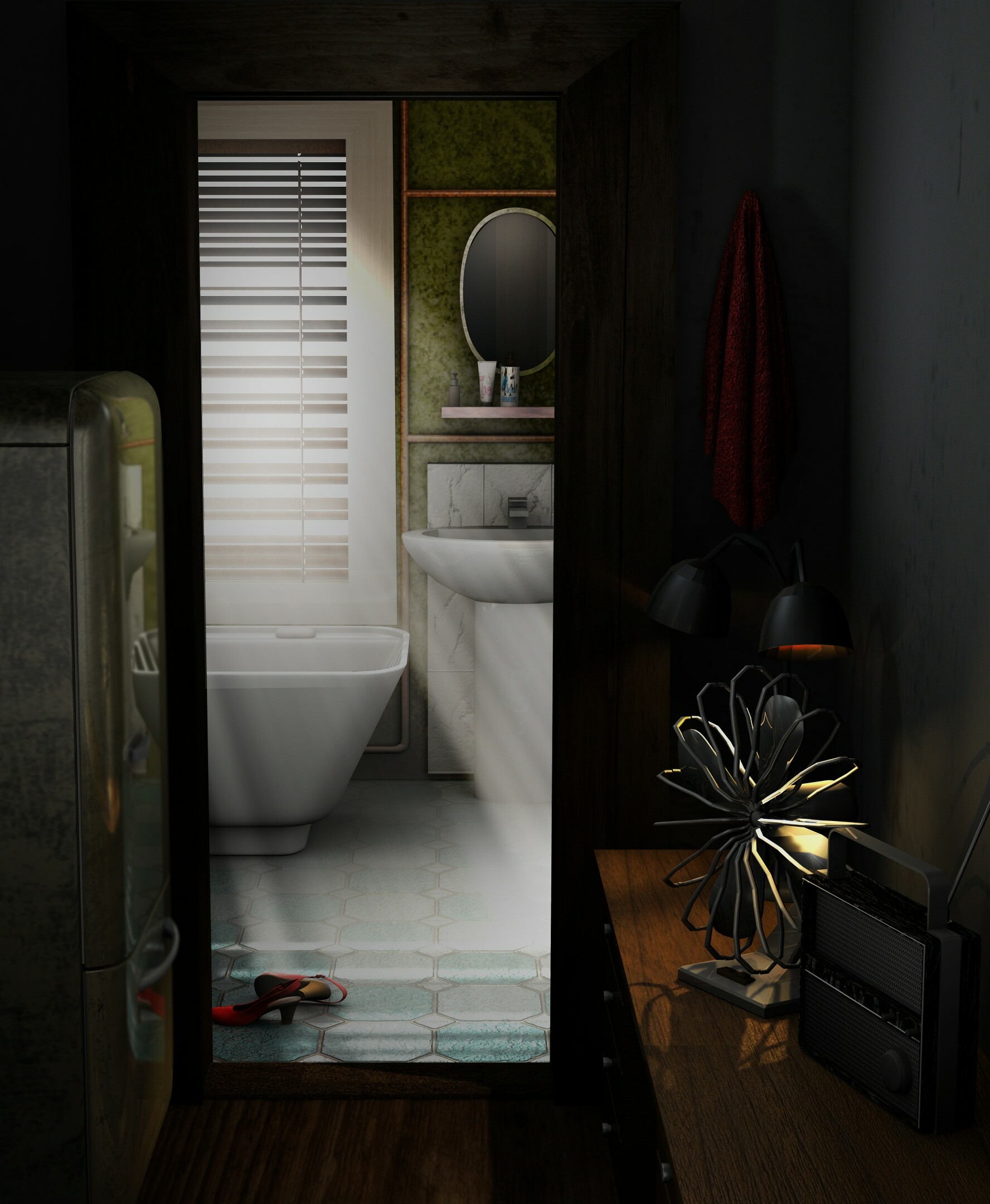 ArtStation - Bathroom Scene