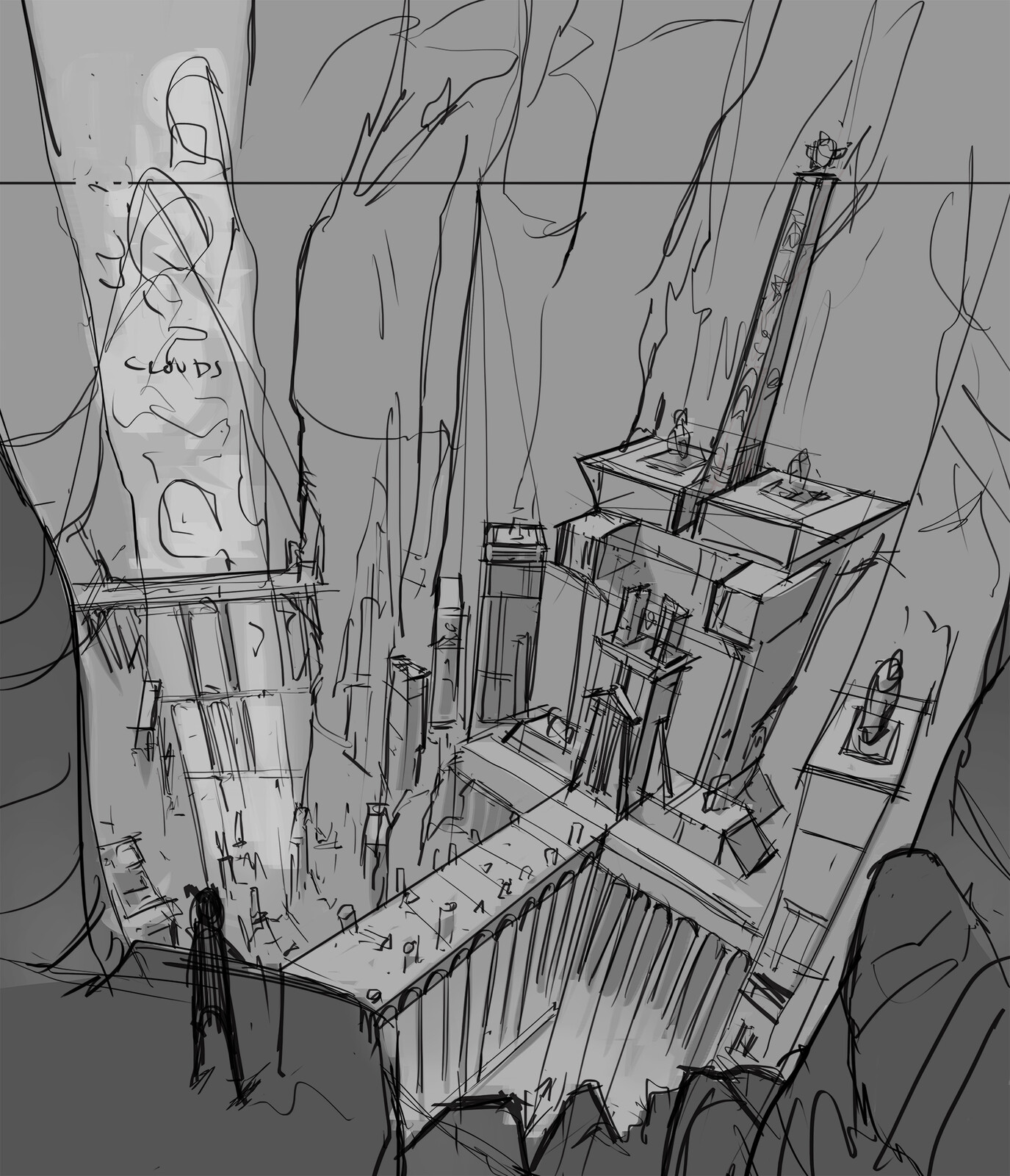 This is the sketch for the final piece