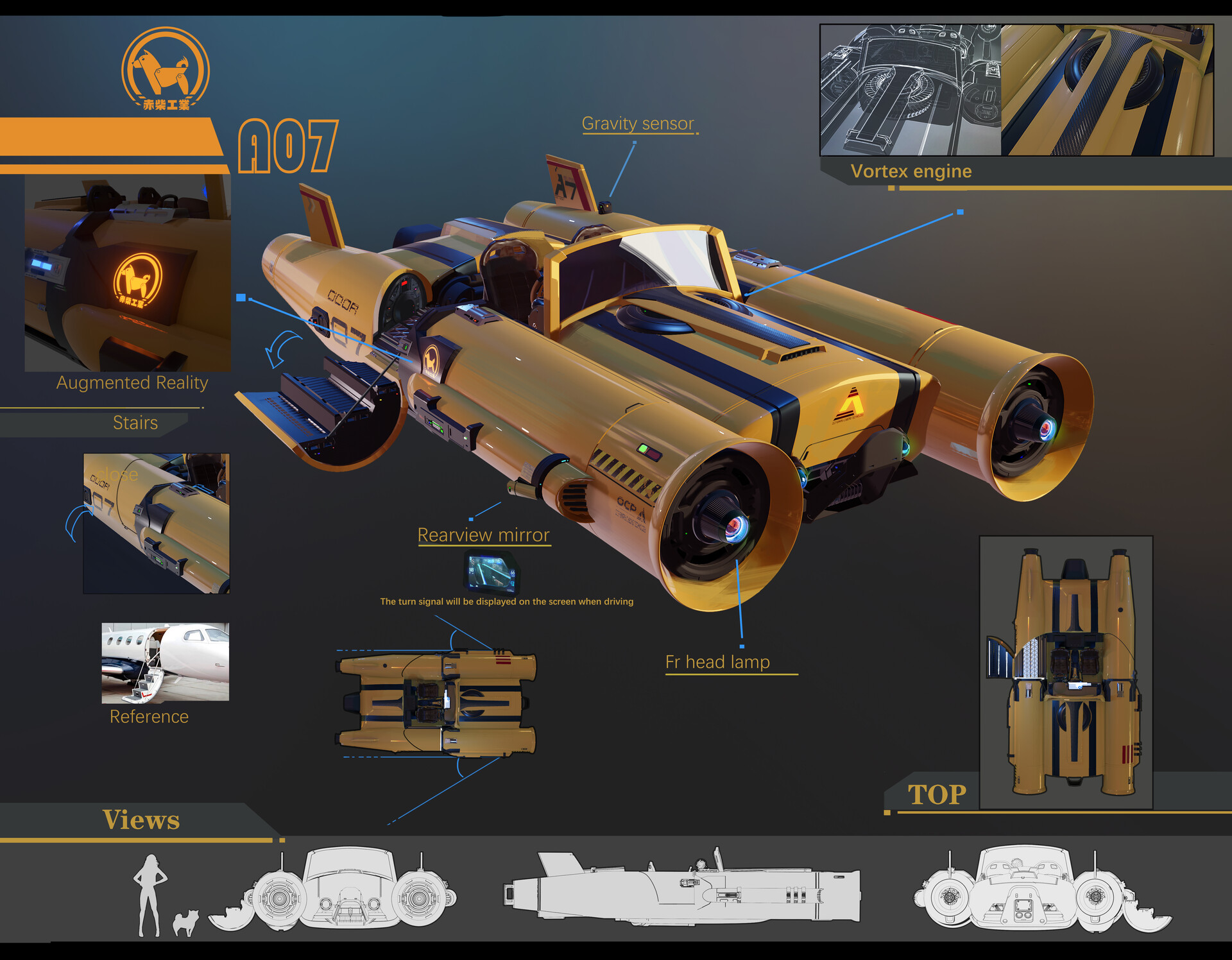 ArtStation - A07 Anti-gravity vehicle