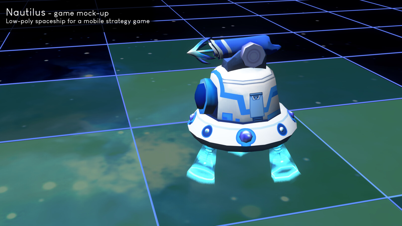Animated low-poly model, suitable for mobile games.
Game mock-up rendered in Blender.