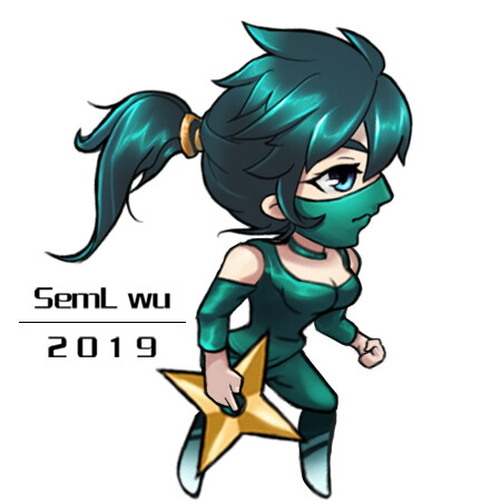 Artstation 遊戲角色卡牌 忍者公主game Character Card Ninja Princess Seml Wu