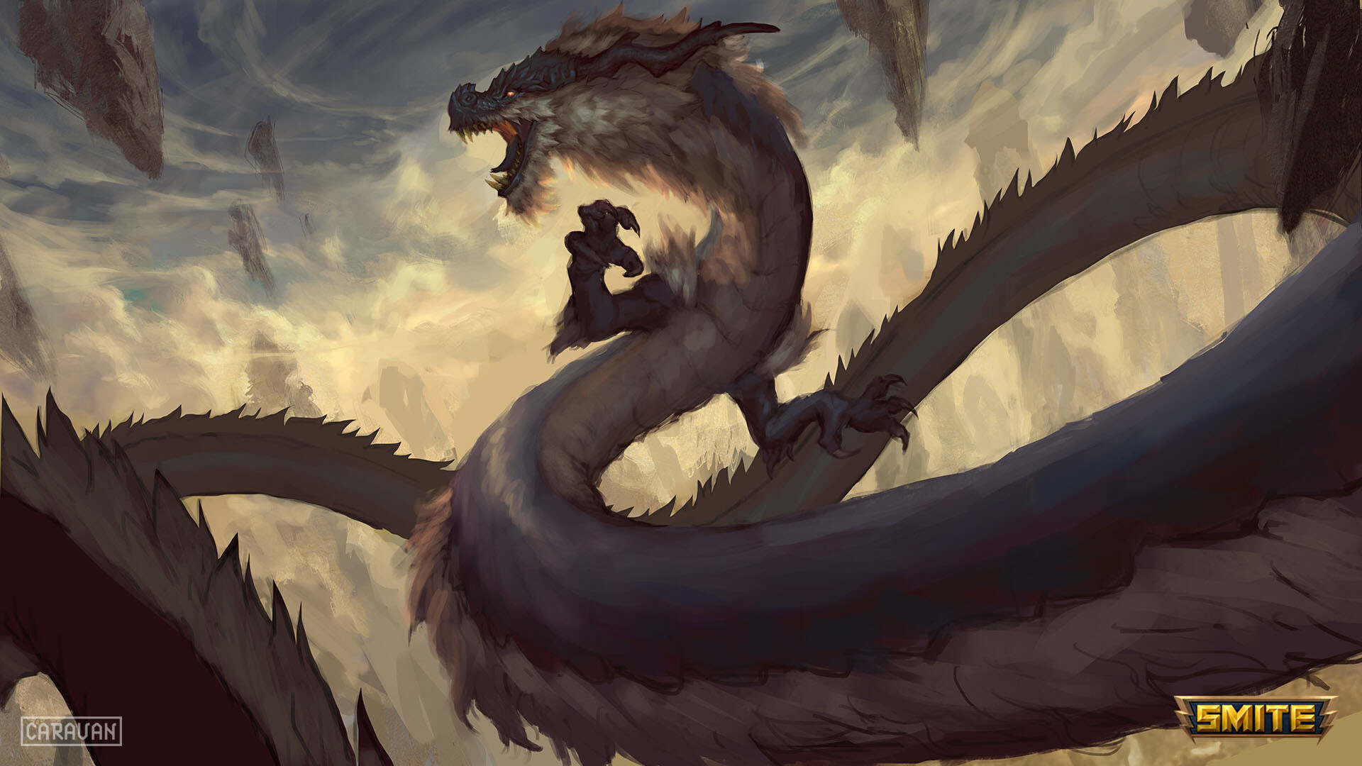 Artstation Smite Mighty Storm Jormungandr Caravan This hotfix brought back the earth mother! artstation smite mighty storm
