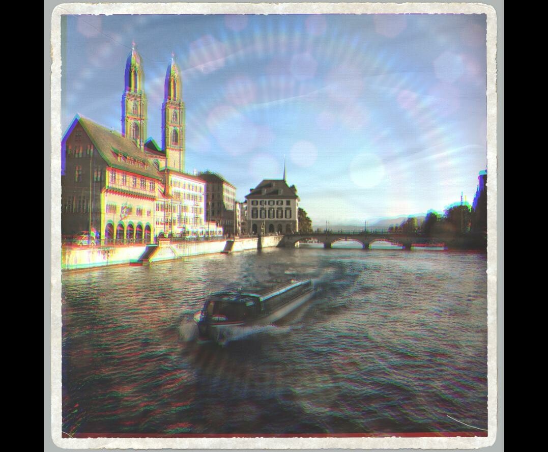 lens flares, diffraction &amp; chromatic aberration for polaroid look