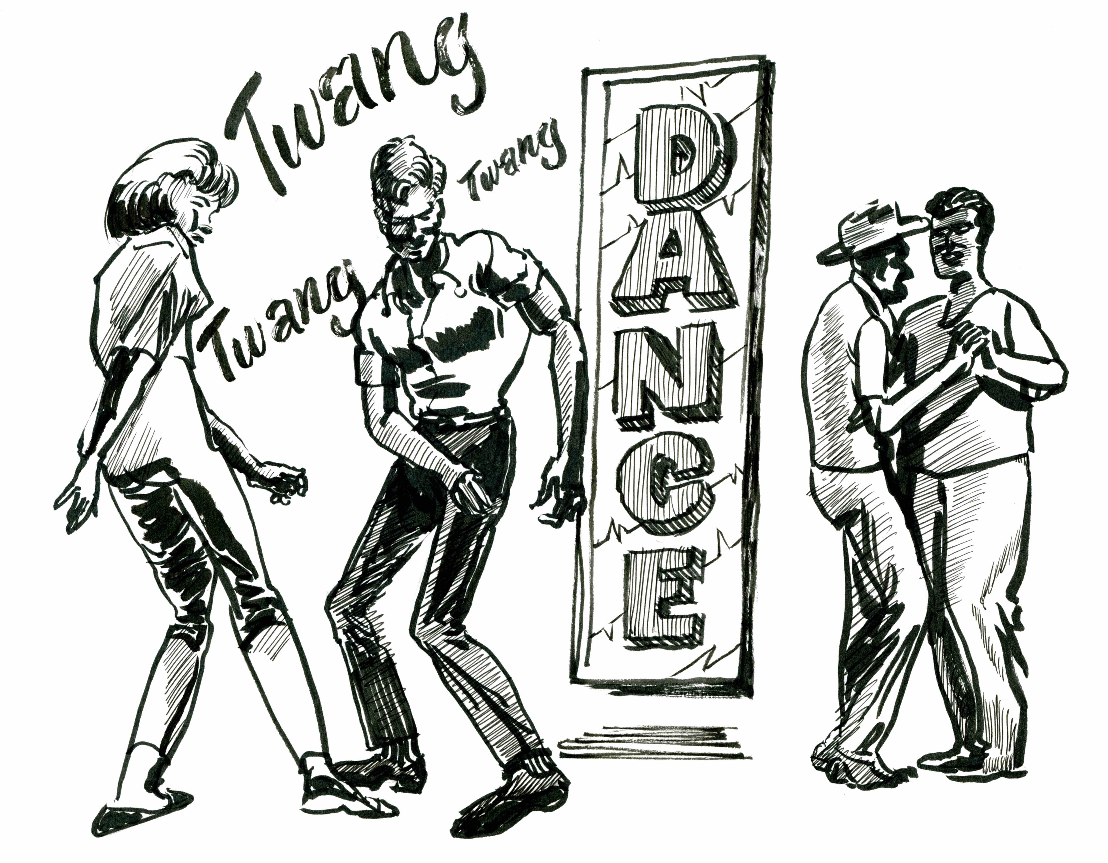 Use photographic reference. I used photos as models to draw popular dance moves from the 60's