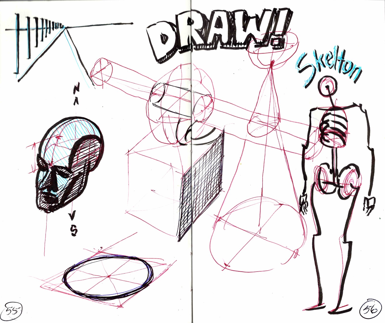 Use the primary forms and create a simplified Skelton wire frame.