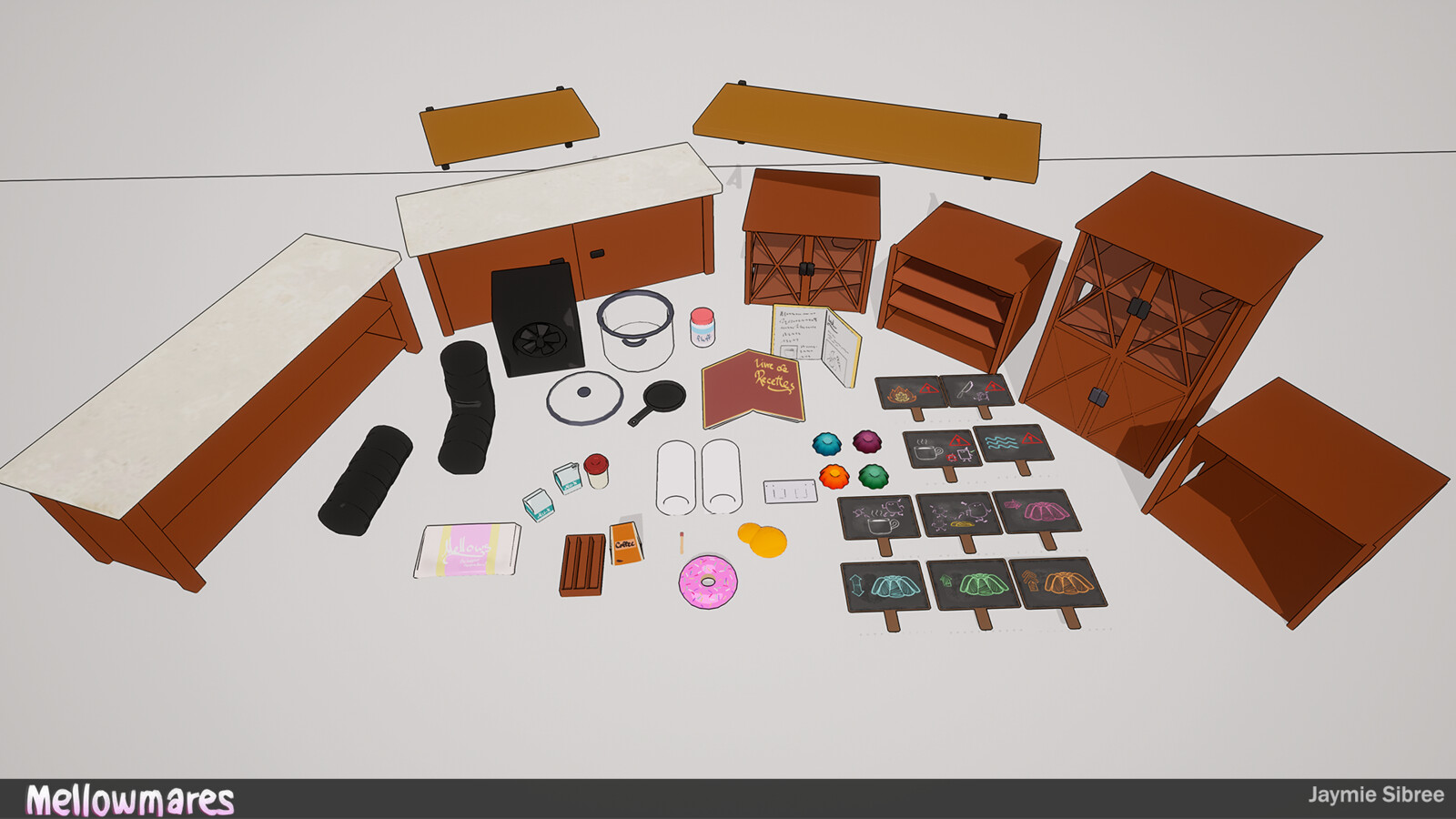 All the assets I made from start to finish. 