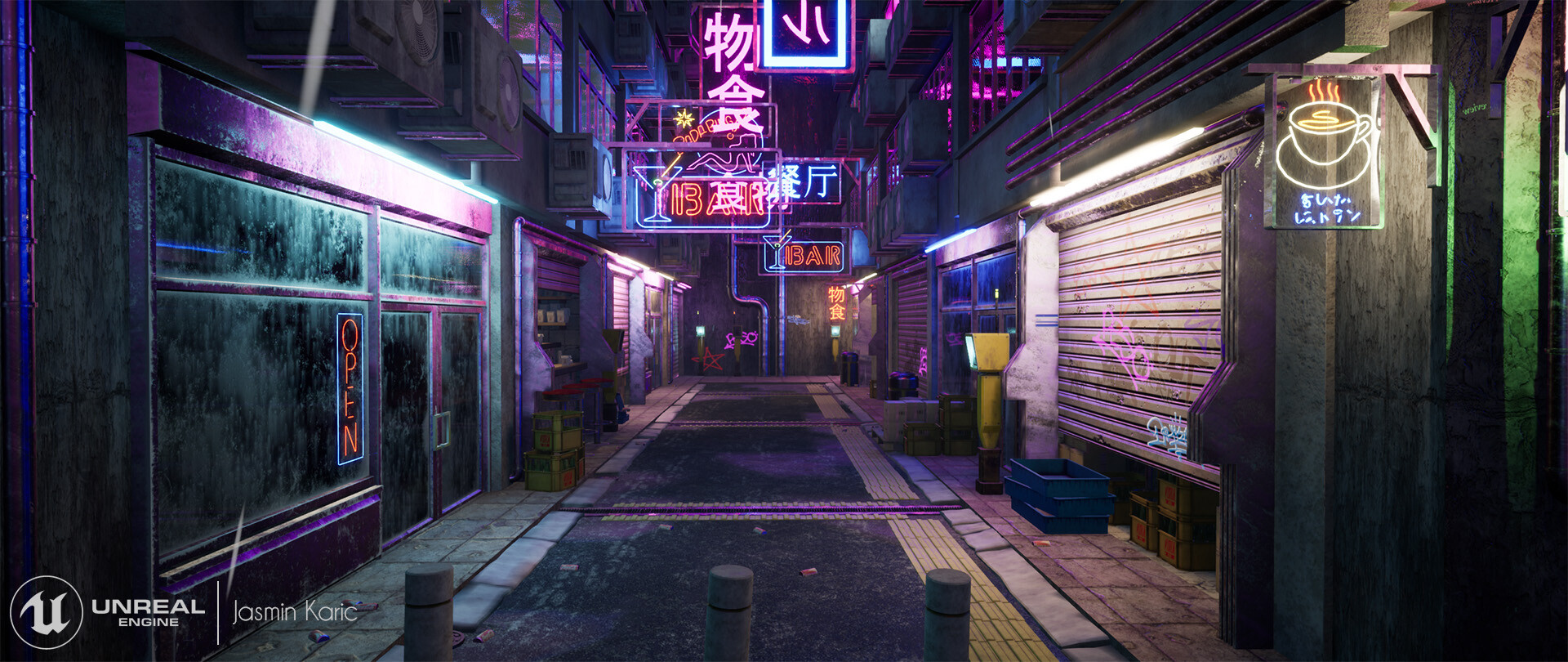 ArtStation - Cyberpunk Alleyway