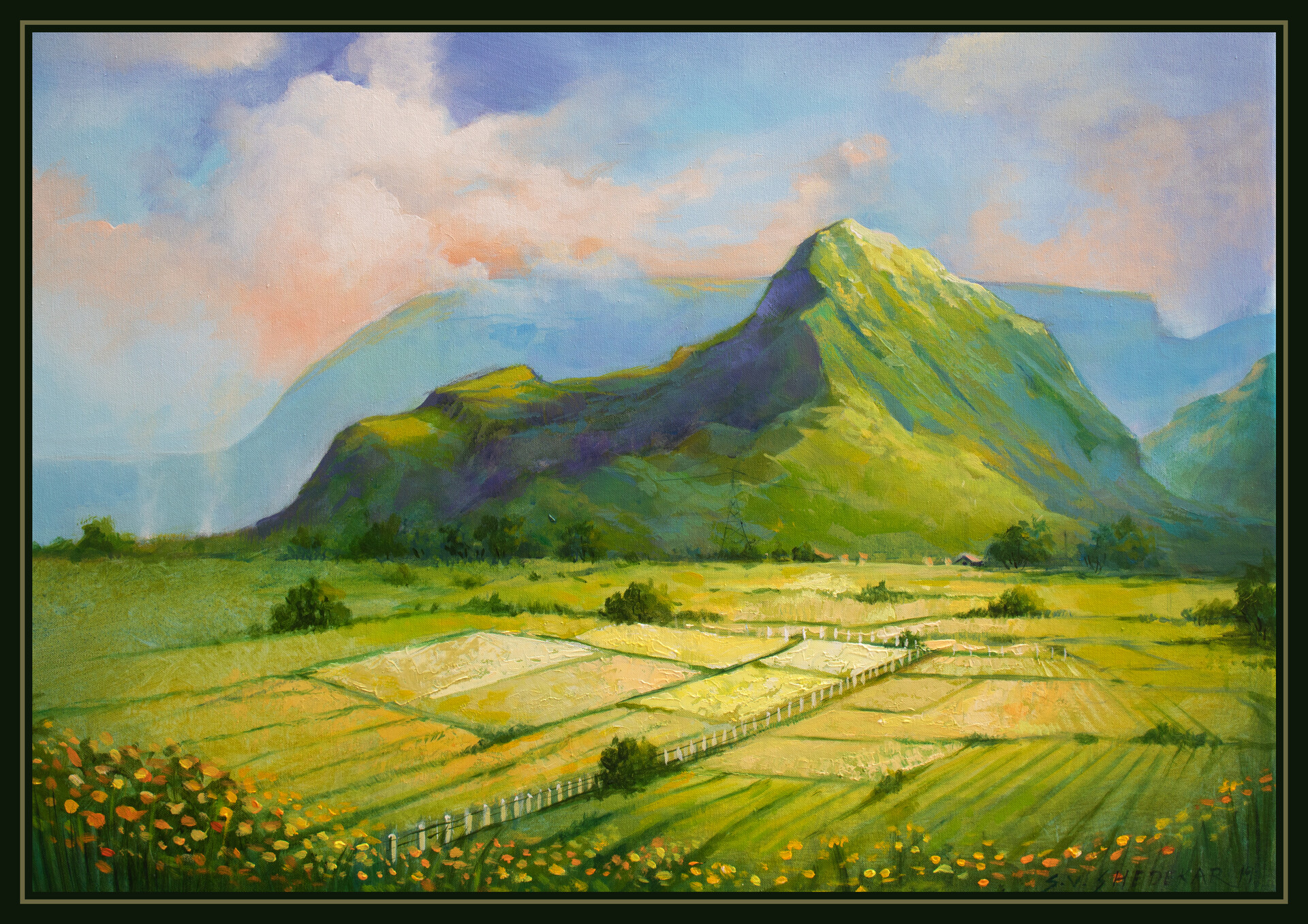 Shashikant Shedekar Landscape Painting Acrylic Canvas Painting