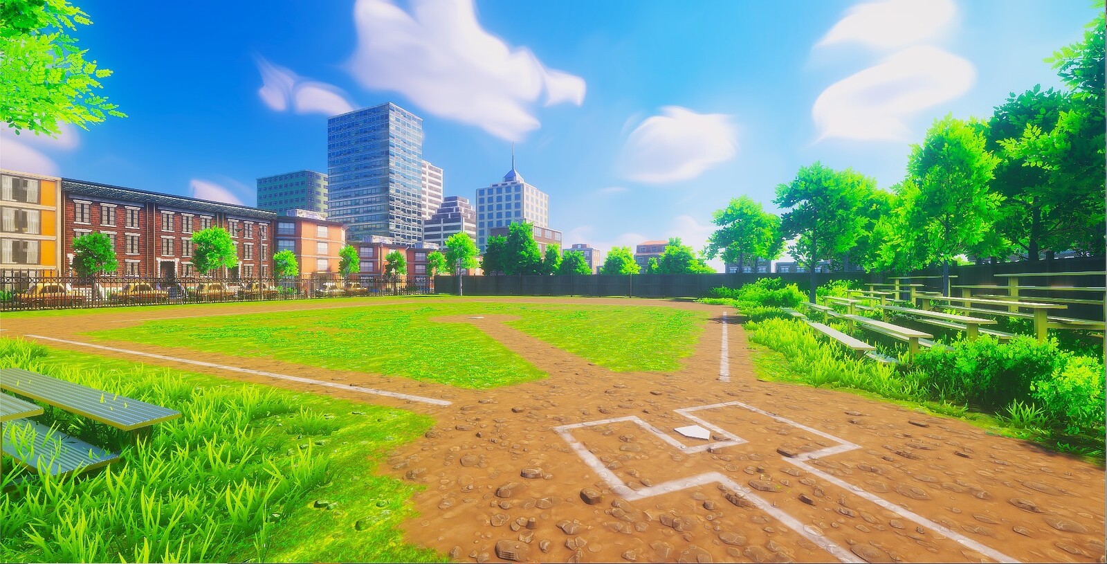 Stylized Baseball Field (Unity)