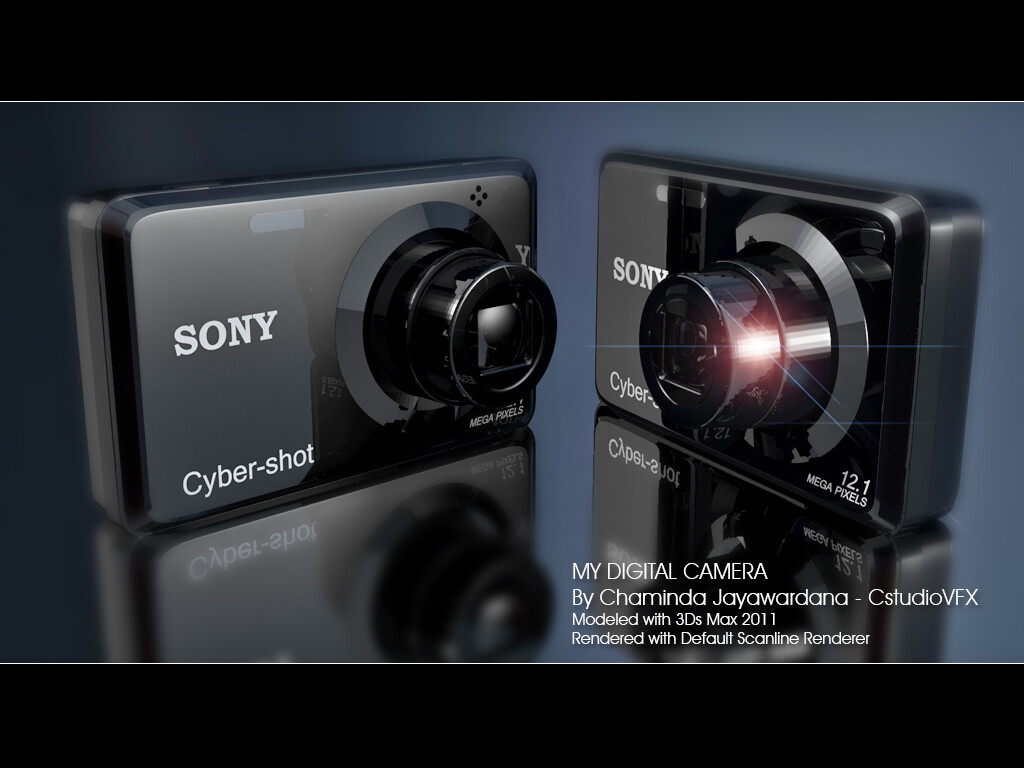 Artstation Sony Digital Camera 3d Model Chaminda Jayawardana