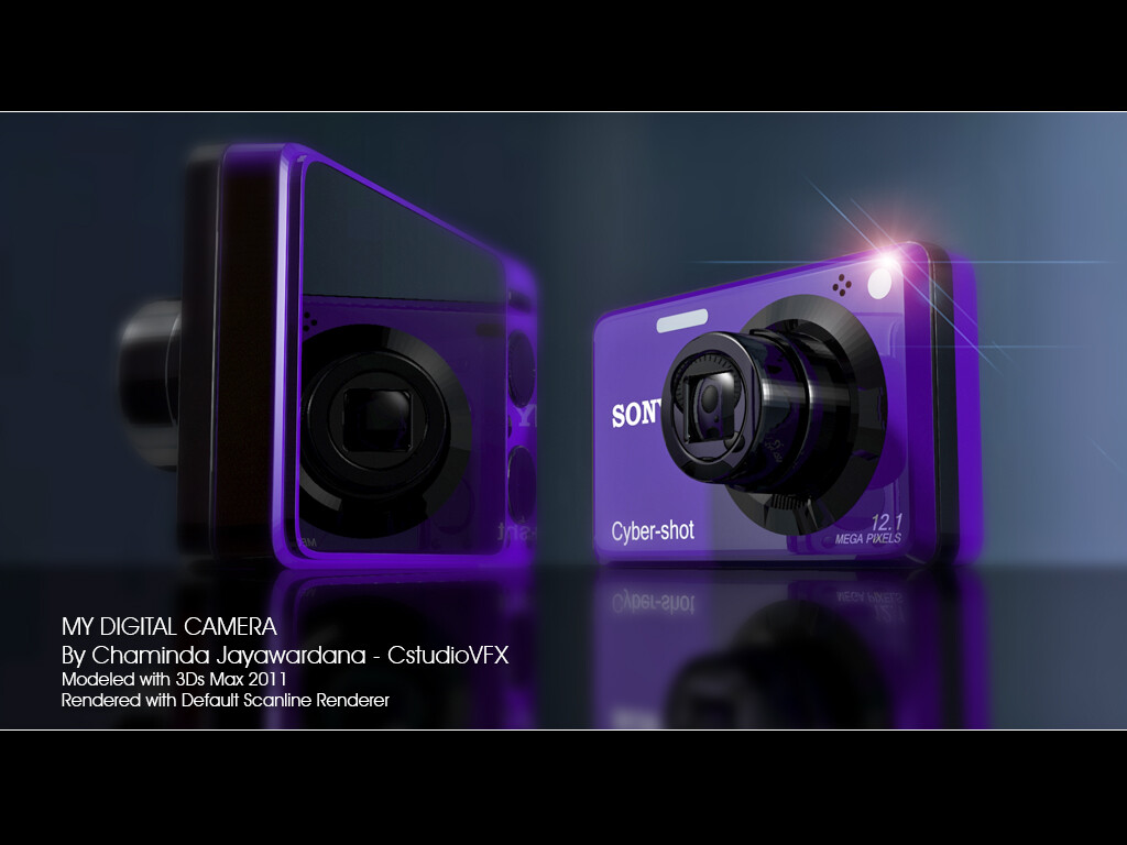 Artstation Sony Digital Camera 3d Model Chaminda Jayawardana