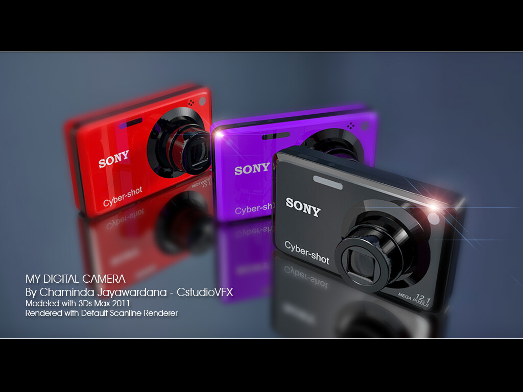 Artstation Sony Digital Camera 3d Model Chaminda Jayawardana
