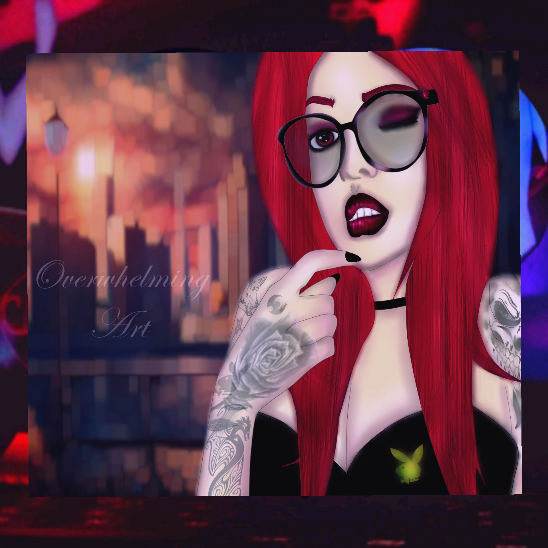 artstation redhead tattoo pinup marko fer tuck redhead tattoo pinup marko fer tuck
