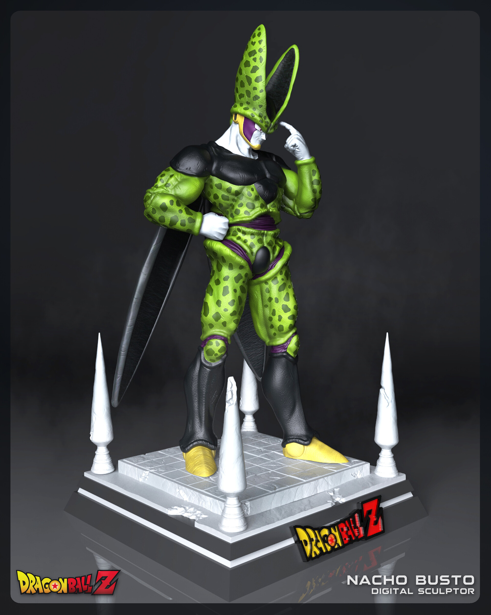 Nacho Busto Perfect Cell Dragon Ball Z 3d Print Model