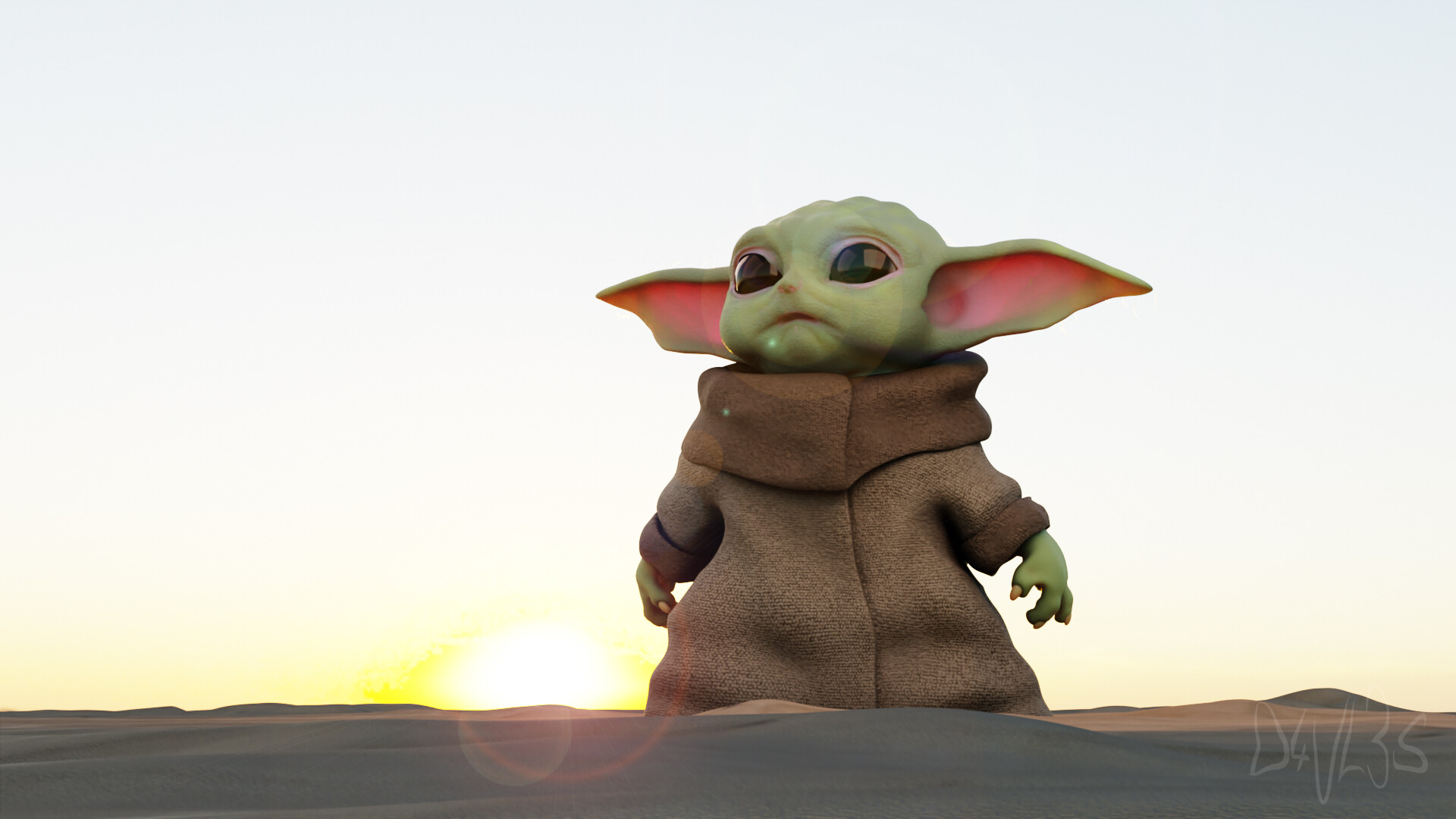 Artstation Baby Yoda David Leon