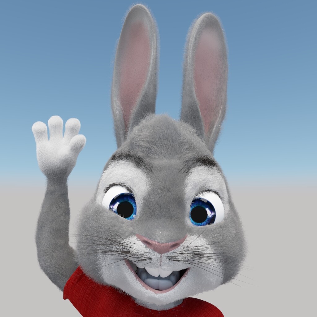 3d marcin rabbit 3d model