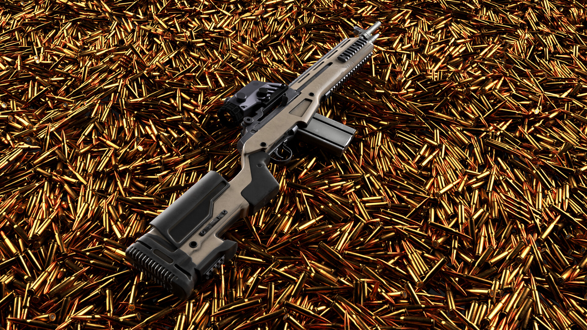ArtStation - M1A-JAE Custom Rifle & Optics