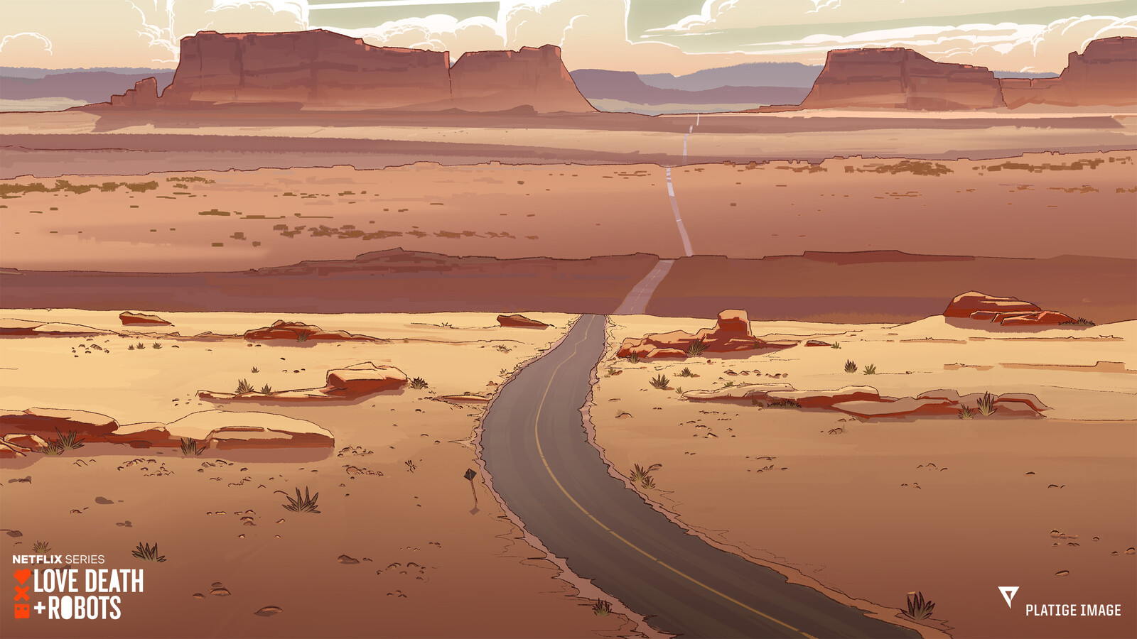 Opening shot background painting