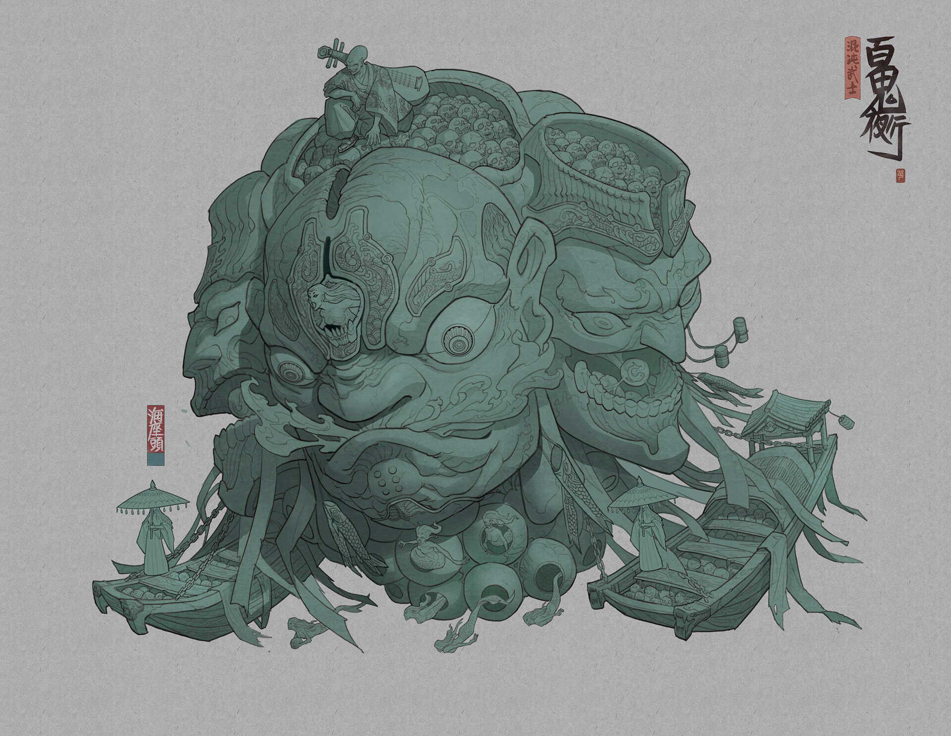 Artstation Hyakki Yakou百鬼夜行 海座头 Hua Lu Artstation Hyakki Yakou百鬼夜行 海座头 Hua Lu