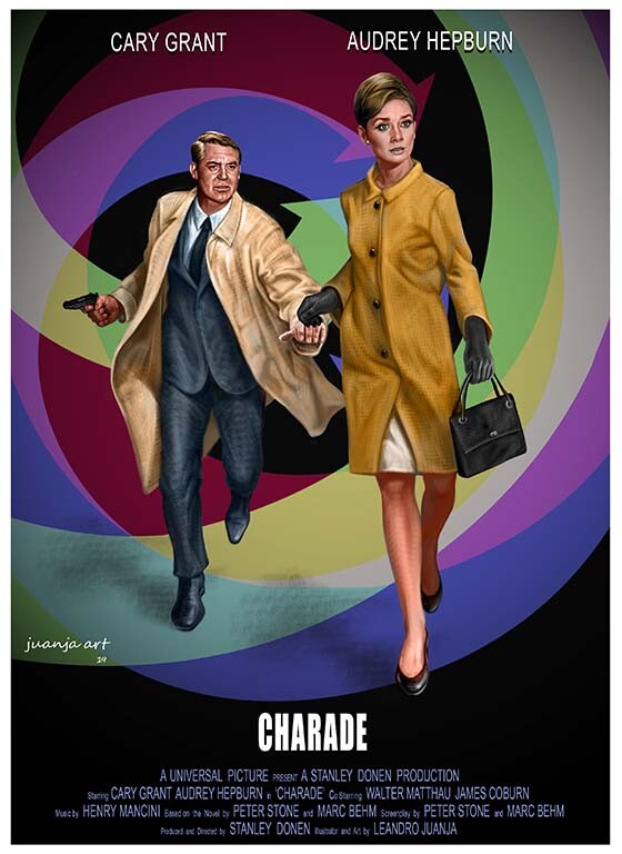 Artstation Poster Concept Art For The Clsssic Movie Charade Leandro Juanja
