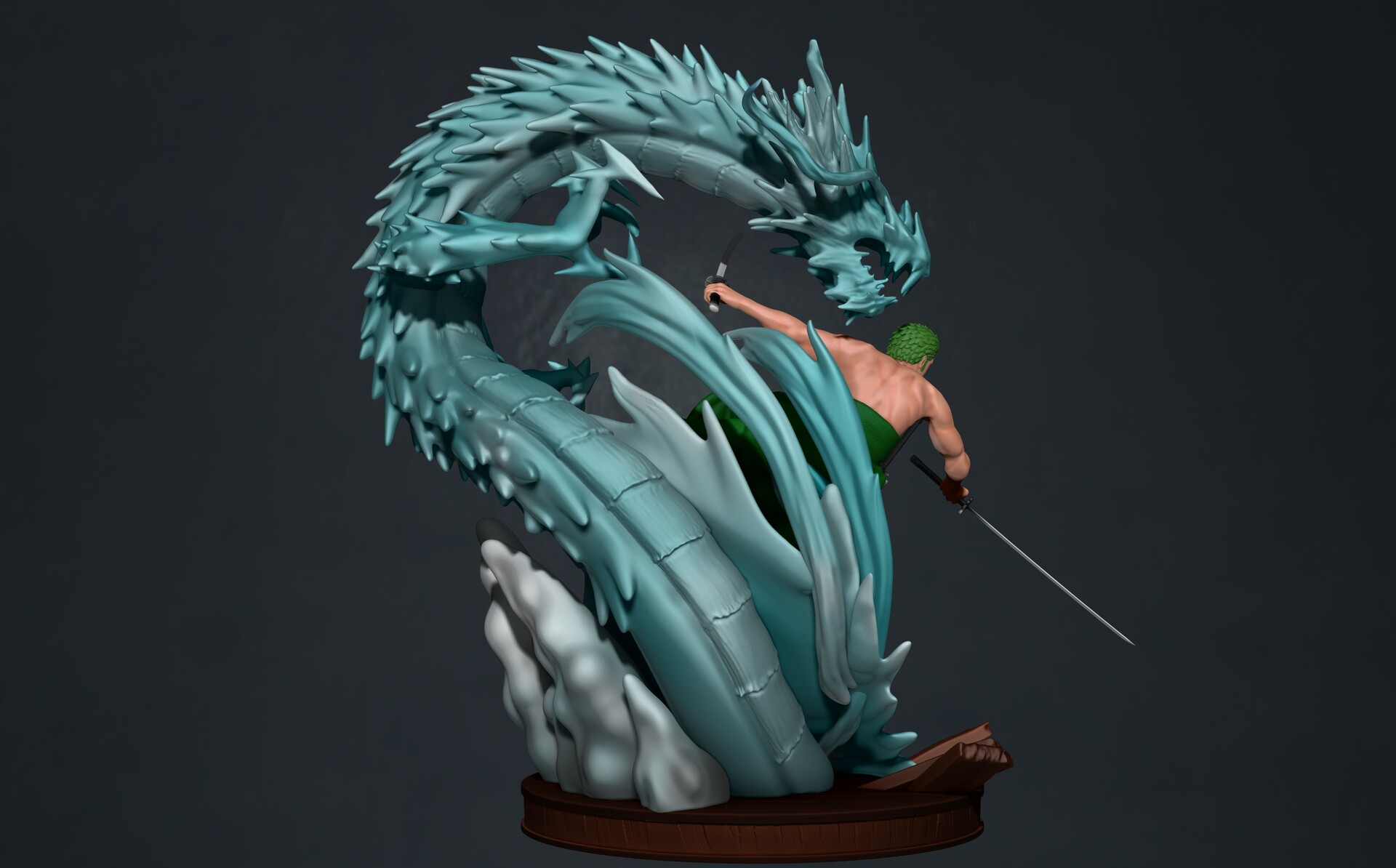 Artstation Roronoa Zoro Onepiece 3d Print Statue Pascal