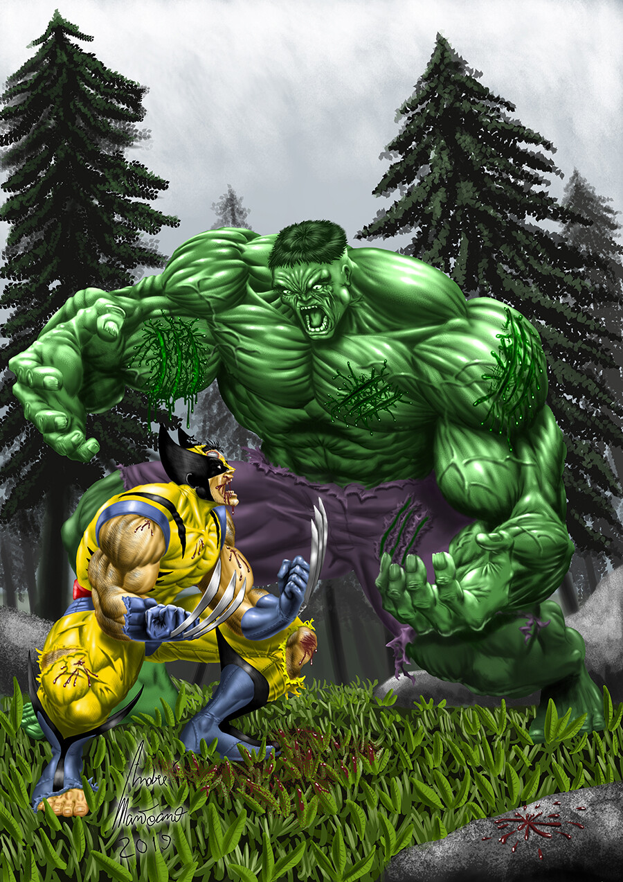 Artstation Hulk Vs Wolverine 