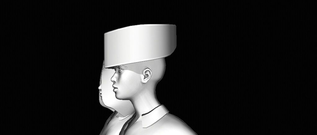 Traditional headdress of the bride at Shinto weddings:
back: watabōshi , front: tsunokakushi
