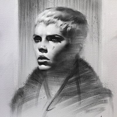 Aleksei vinogradov drawing port white hair avvart